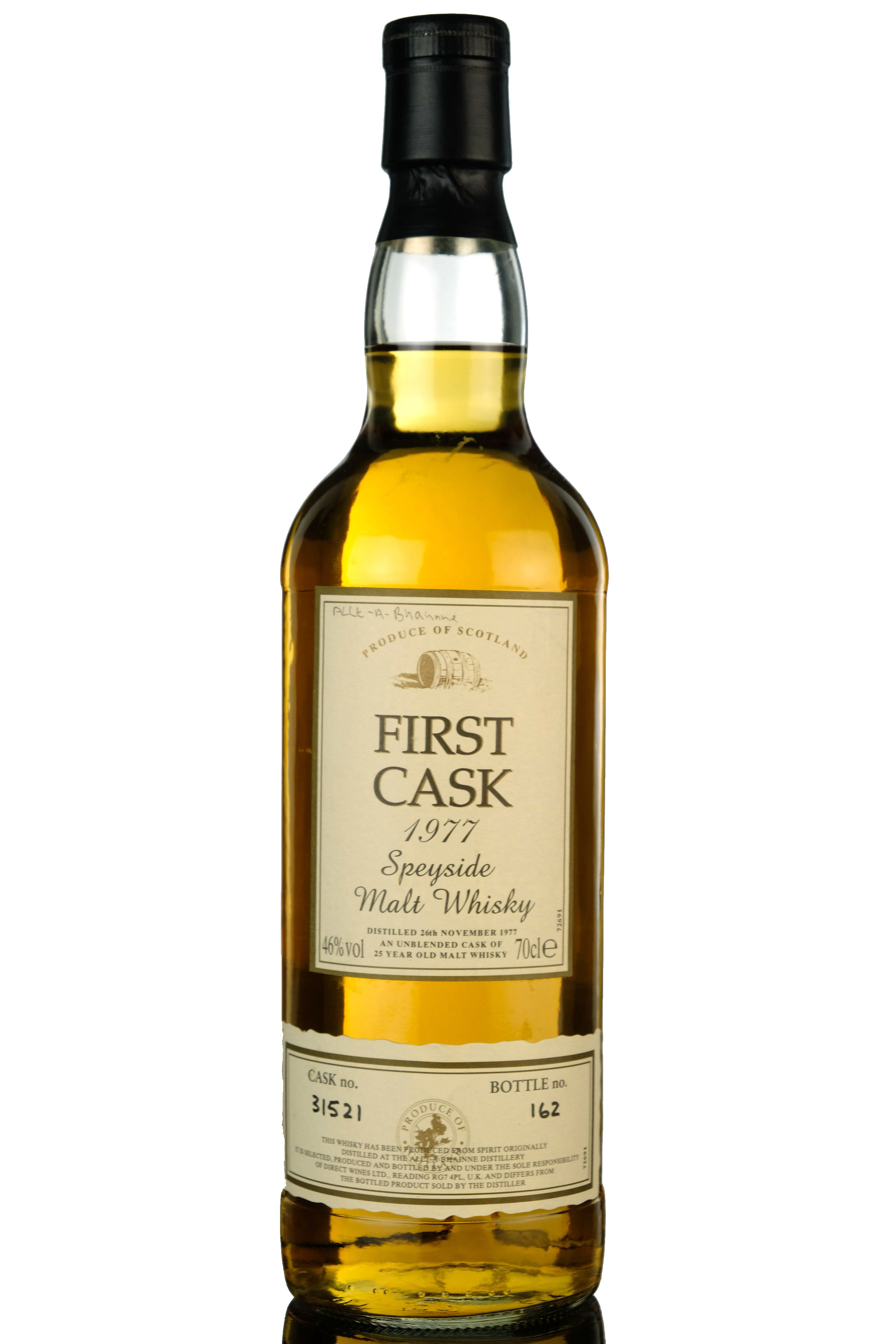 Allt A Bhainne 1977 - 25 Year Old - First Cask 31521