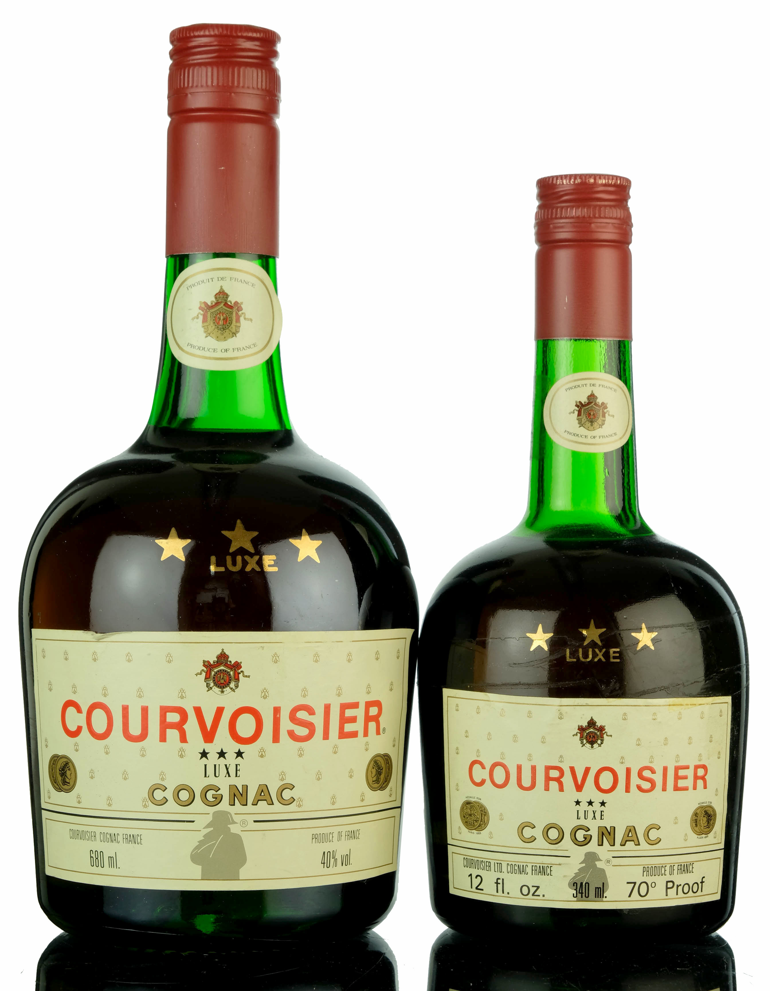 2 x Courvoisier 3 Star Cognacs