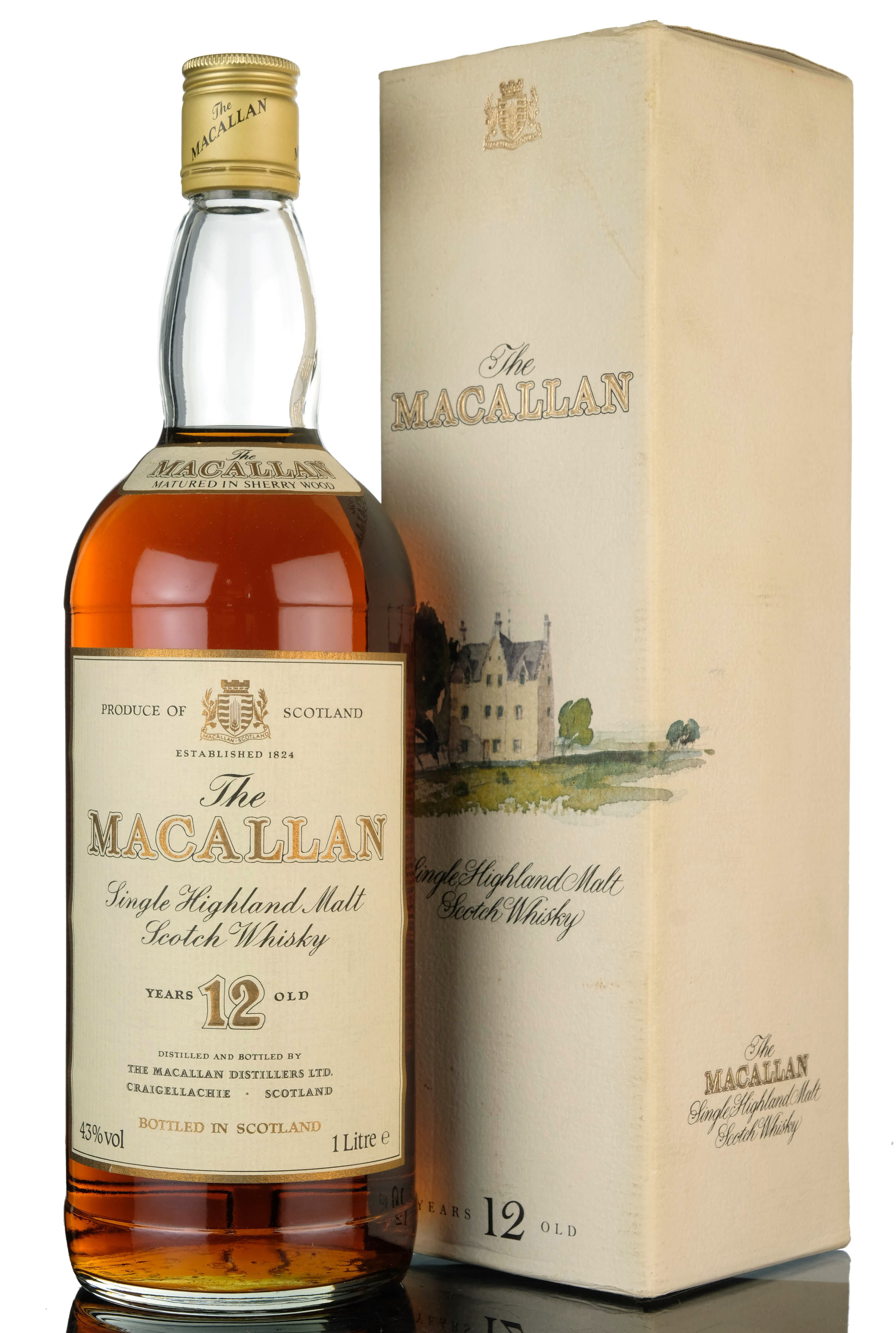 Macallan 12 Year Old - Sherry Cask - 1980s - 1 Litre