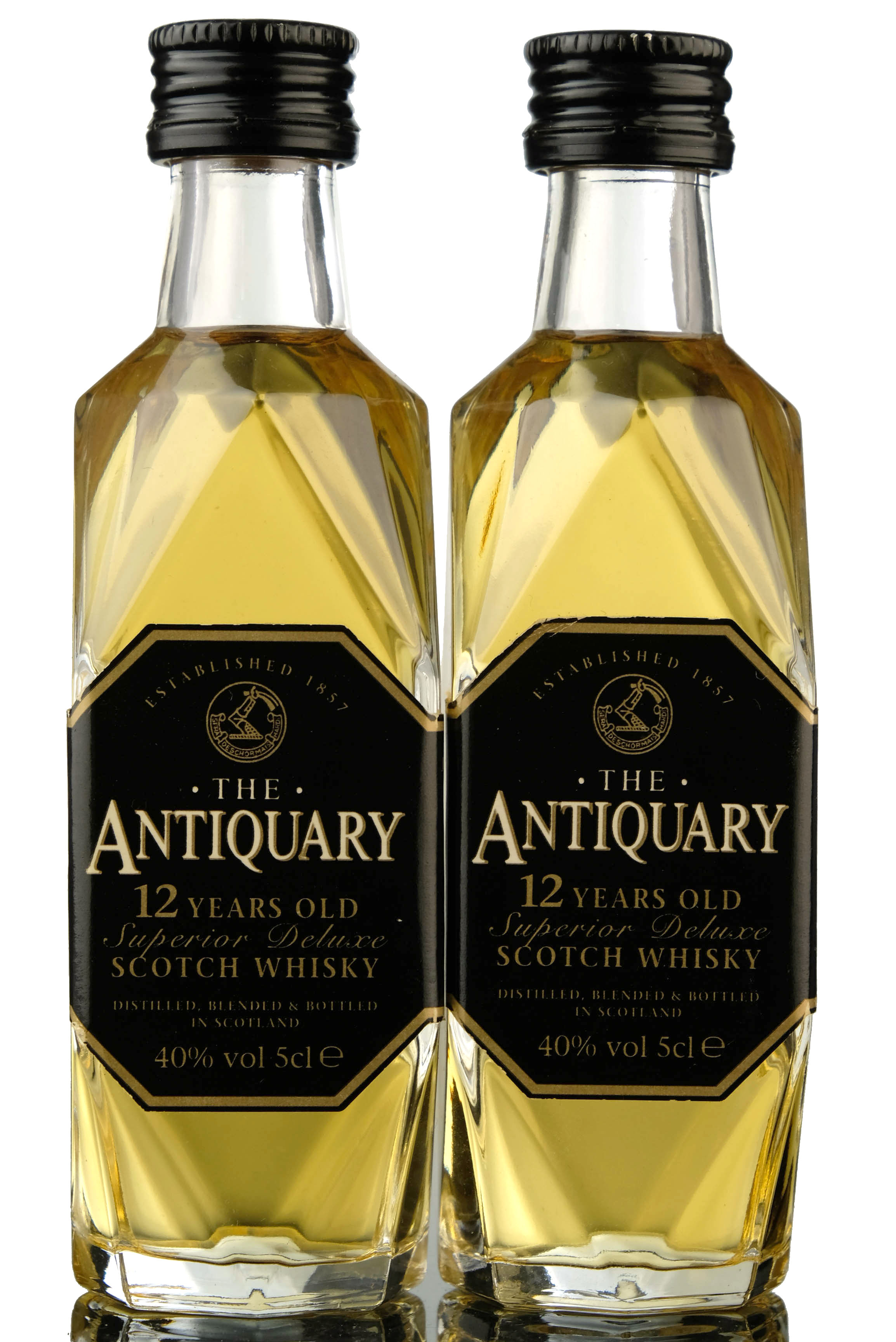 2 x Antiquary 12 Year Old Miniatures