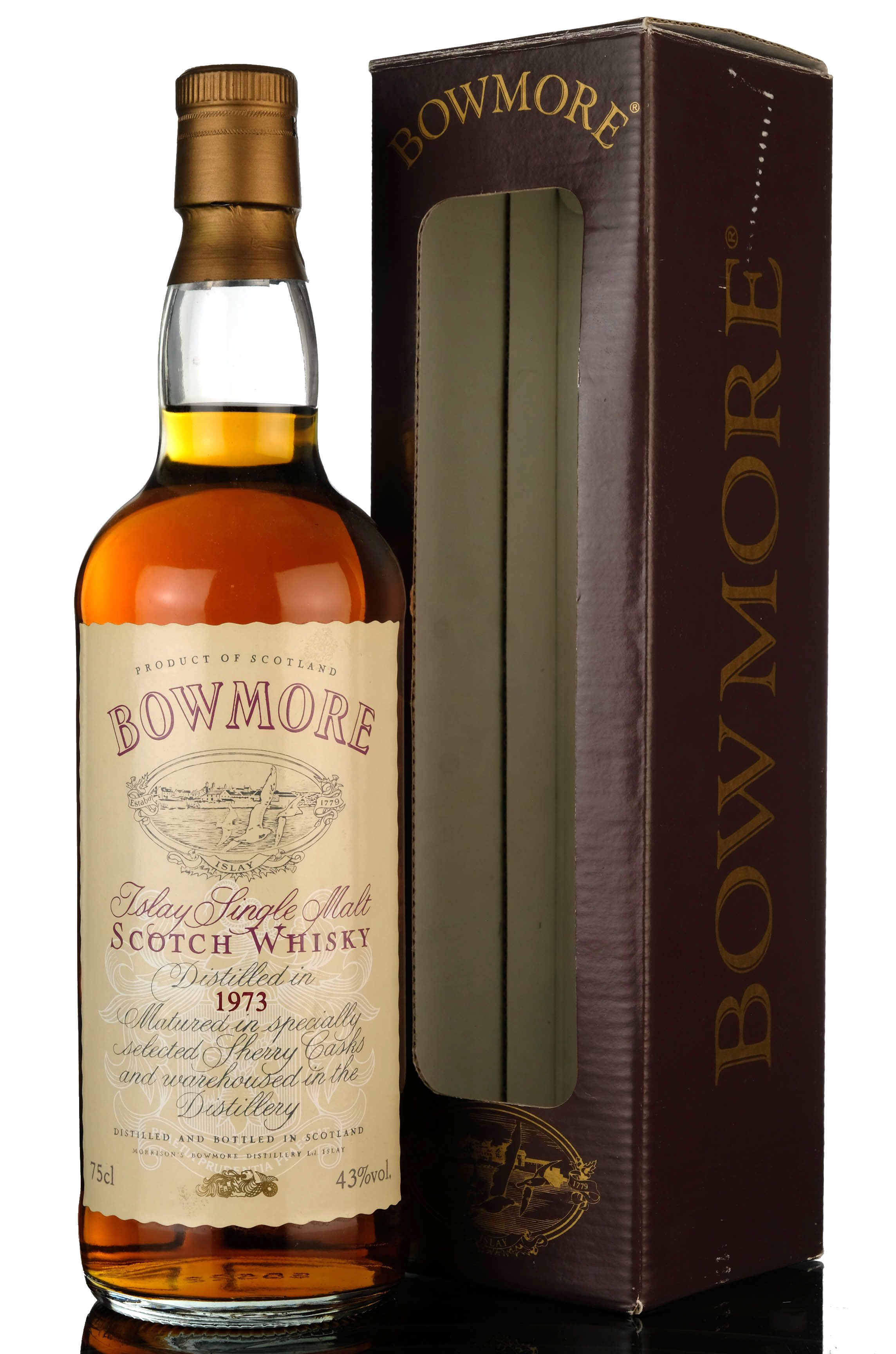 Bowmore 1973 - Sherry Cask - Vintage Label - Butts 5173 & 5174