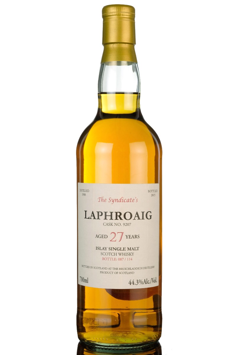 Laphroaig 1988-2015 - 27 Year Old - The Syndicate - 114 Bottles