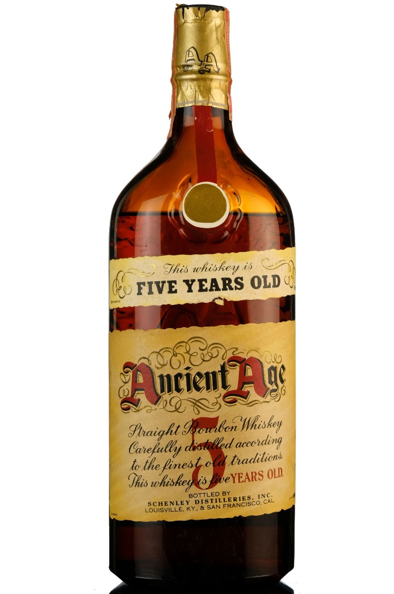 Ancient Age 5 Year Old - Straight Bourbon Whiskey - Circa 1940s