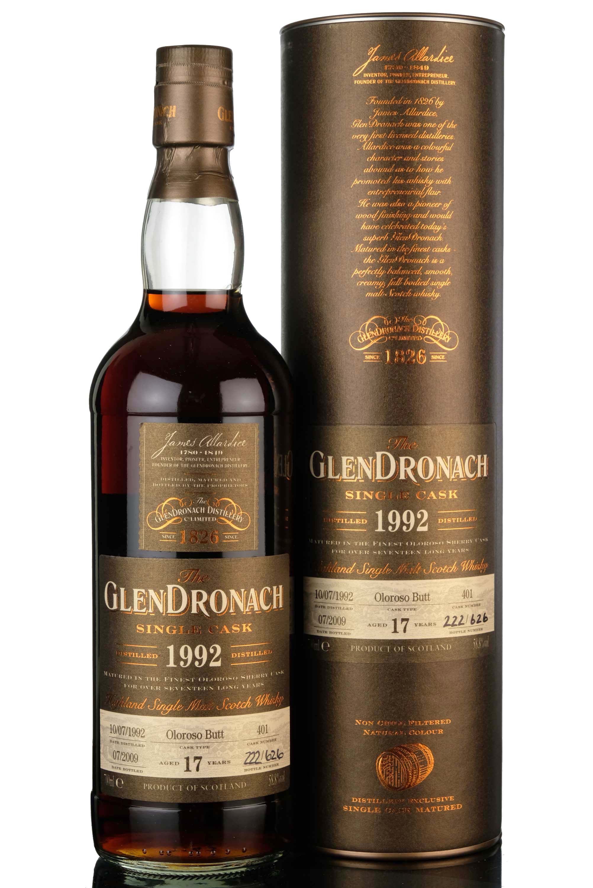 Glendronach 1992-2009 - 17 Year Old - Single Cask 401 - UK Exclusive