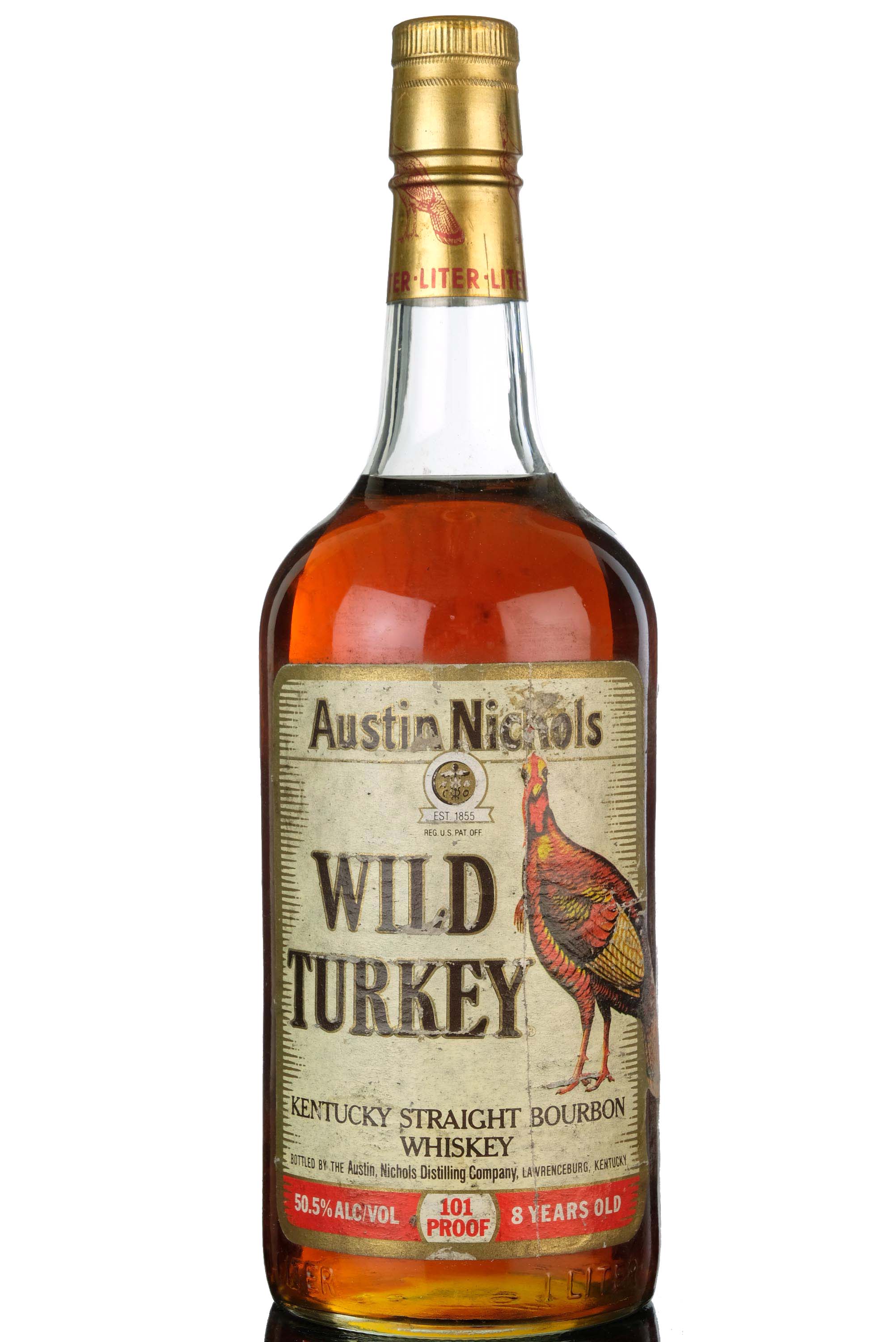 Austin Nichols Wild Turkey 8 Year Old - 101 Proof - 1990s - 1 Litre
