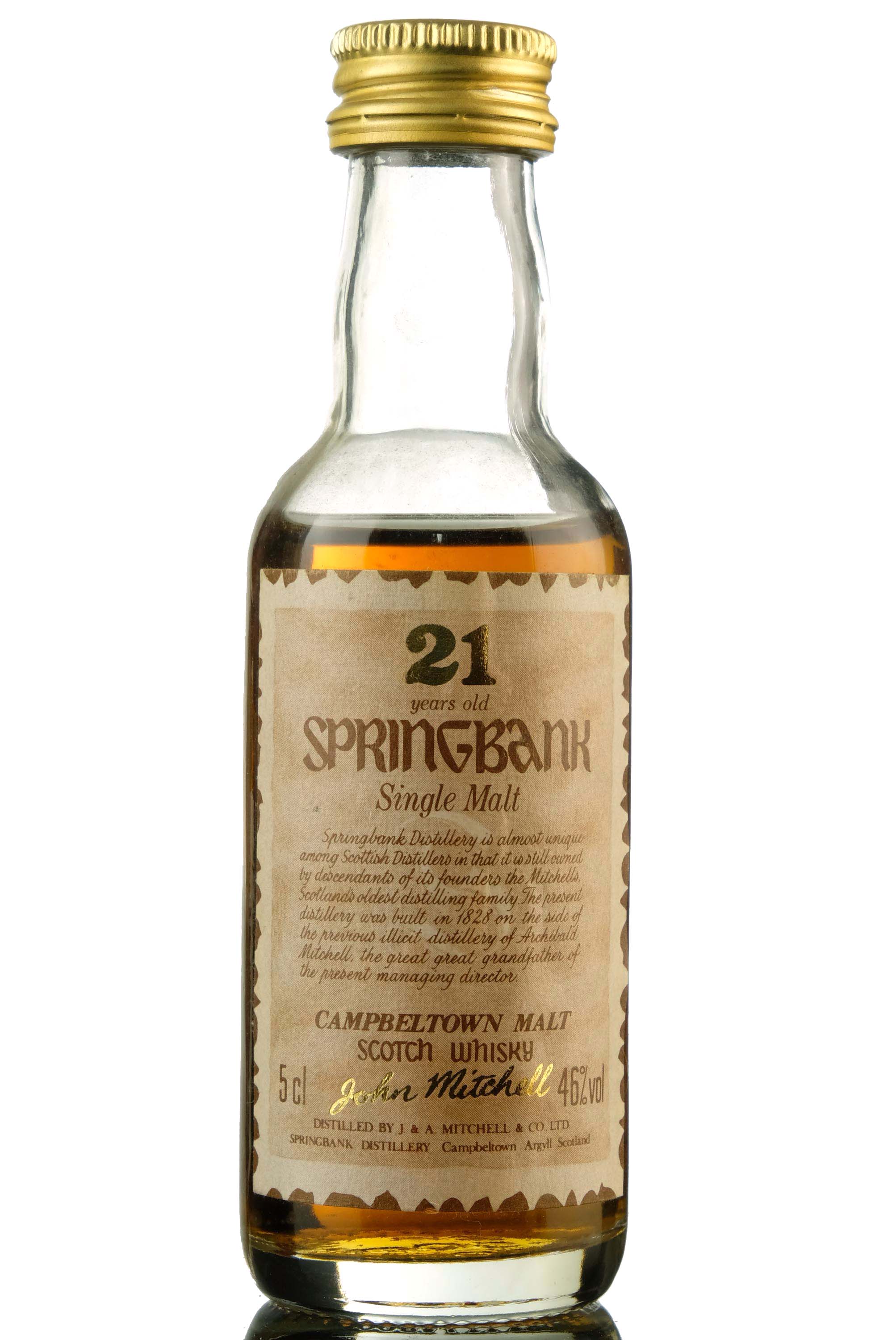 Springbank 21 Year Old Miniature