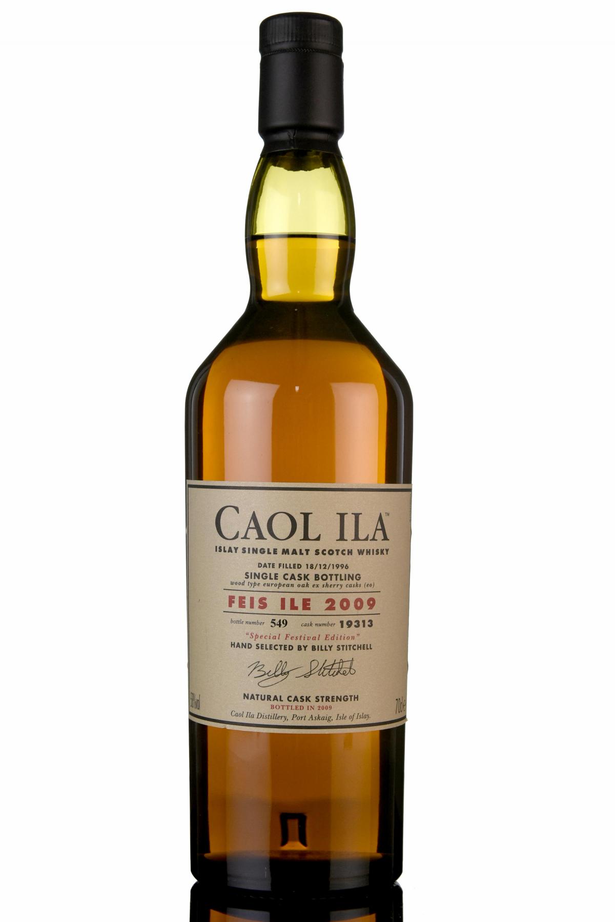 Caol Ila 1996 - Festival 2009 - Single Cask 19313