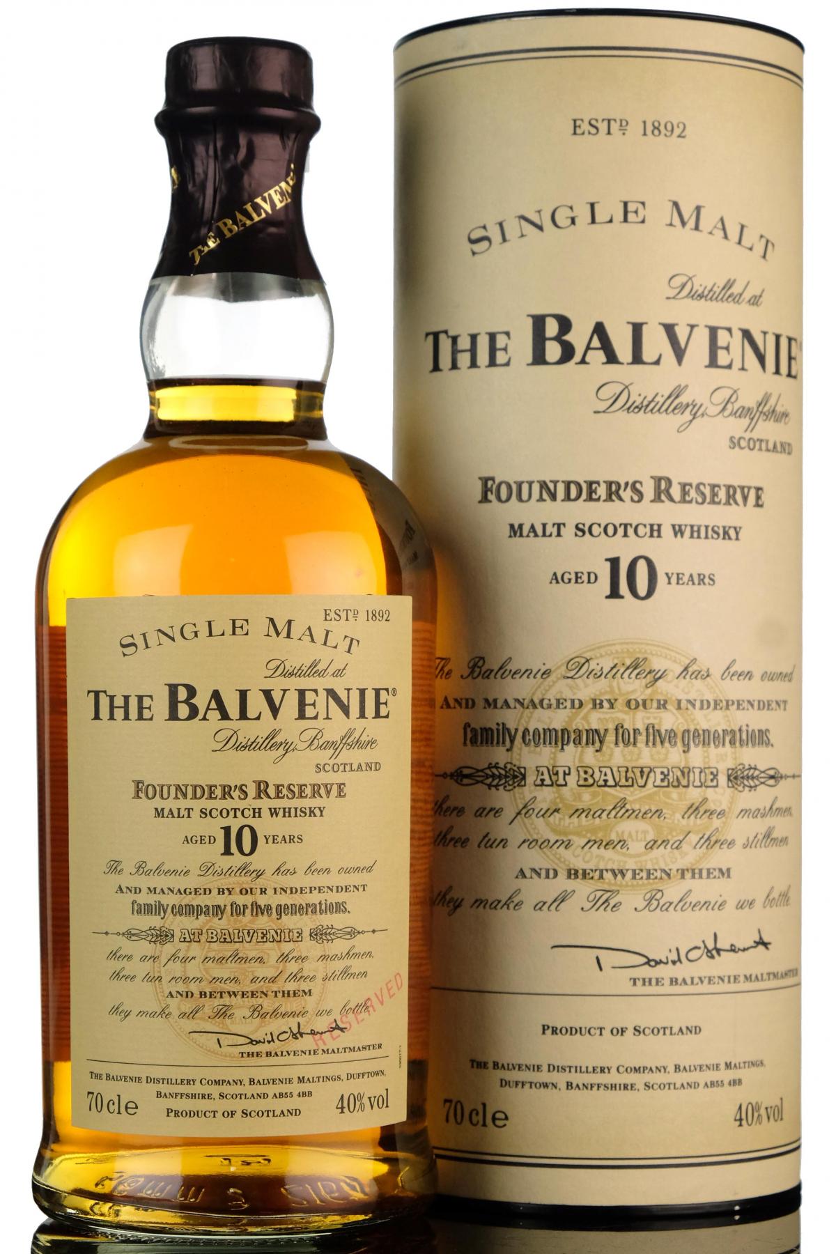 Balvenie 10 Year Old - Founders Reserve - 2000s