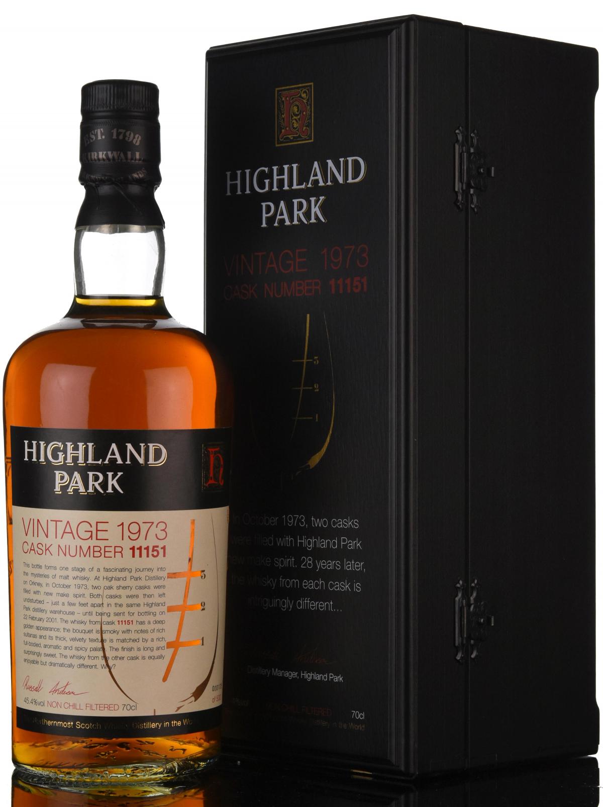 Highland Park 1973-2001 - 28 Year Old - Oddbins Exclusive - Cask 11151