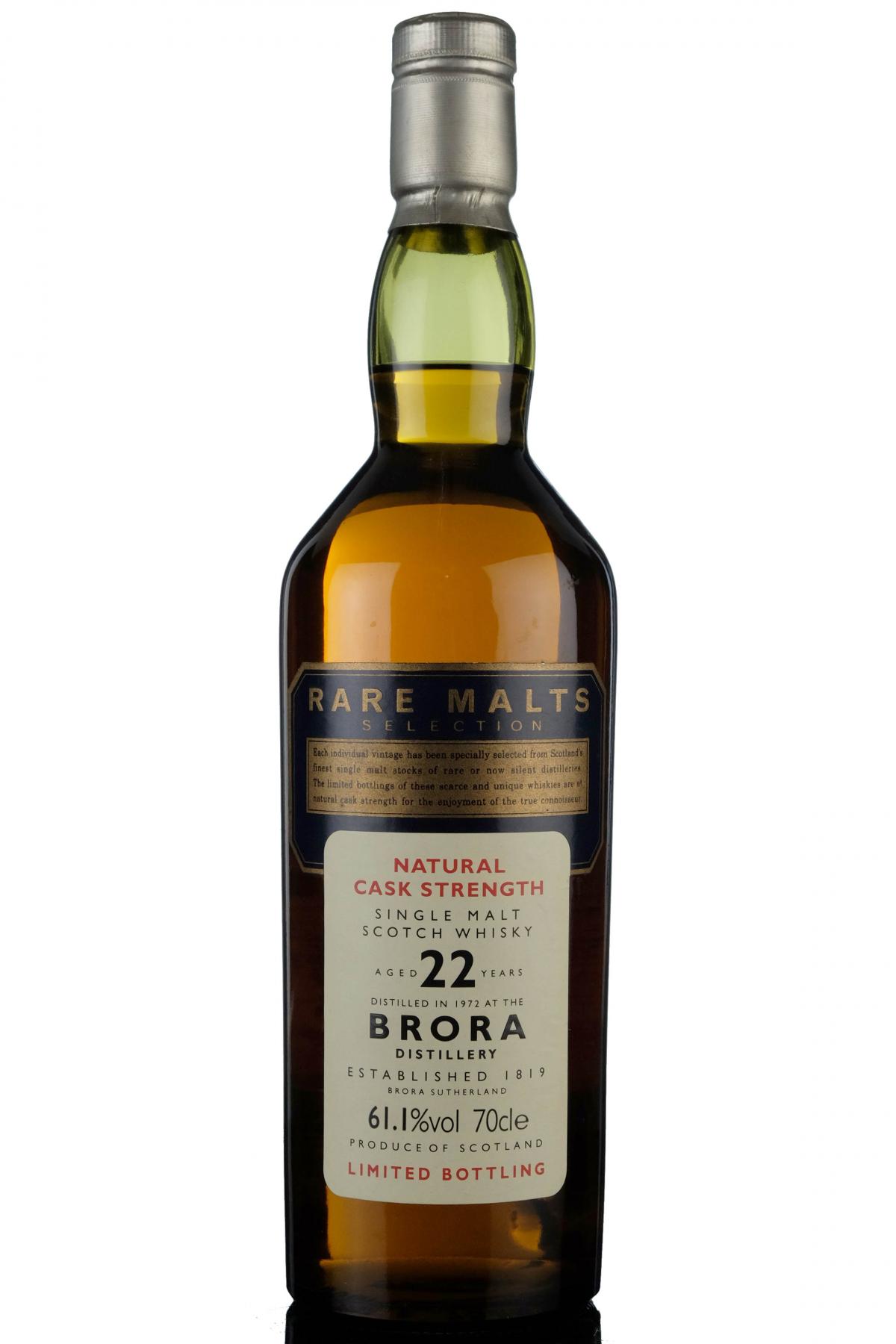 Brora 1972 - 22 Year Old - Rare Malts 61.1%