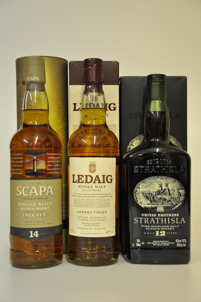 Strathisla 12 Year Old - Ledaig Sherry Finish - Scapa 14 Year Old