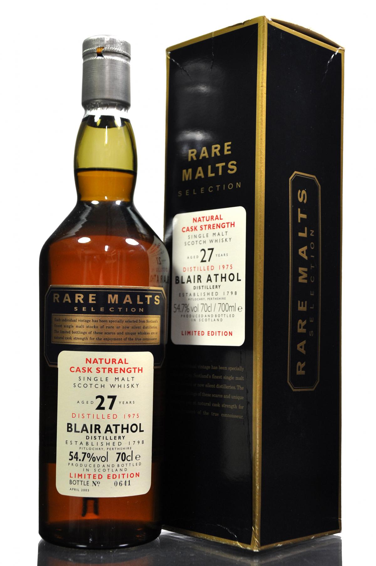 Blair Athol 1975-2003 - 27 Year Old - Rare Malts 54.7%