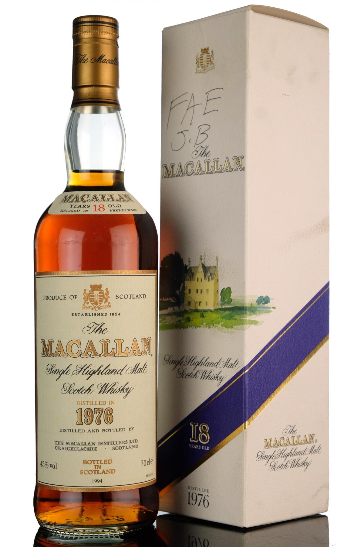 Macallan 1976-1994 - 18 Year Old
