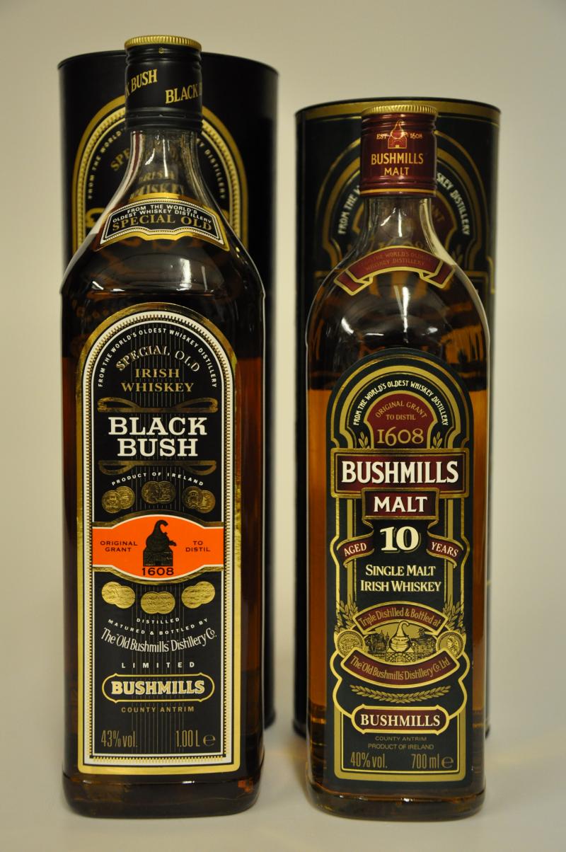 Black Bush & Bushmills Irish Whiskey