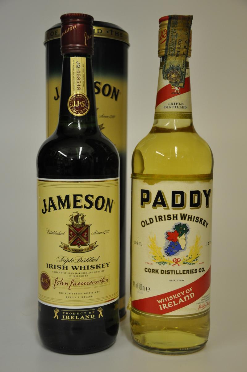 Jameson & Paddy Irish Whiskey