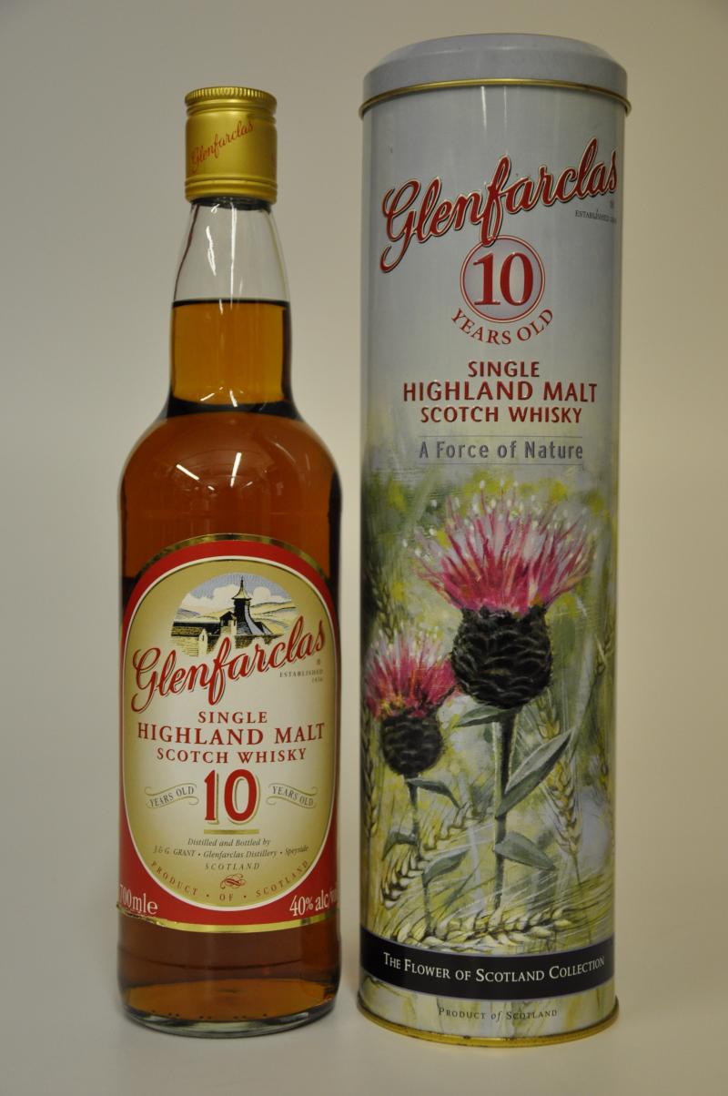 Glenfarclas 10 Year Old - Flower Of Scotland Collection (Tin)