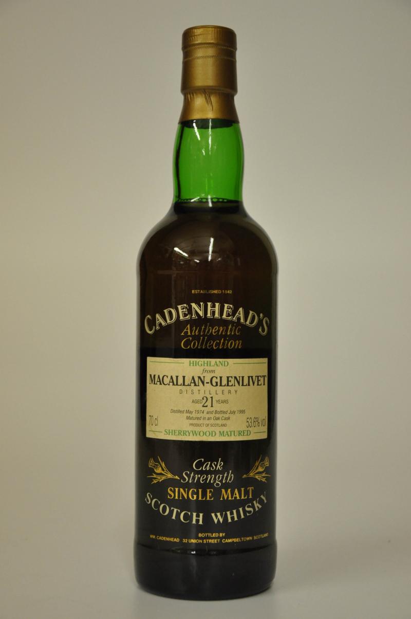 Macallan-Glenlivet 1974-1995 - 21 Year Old - Cadenheads Authentic Collection