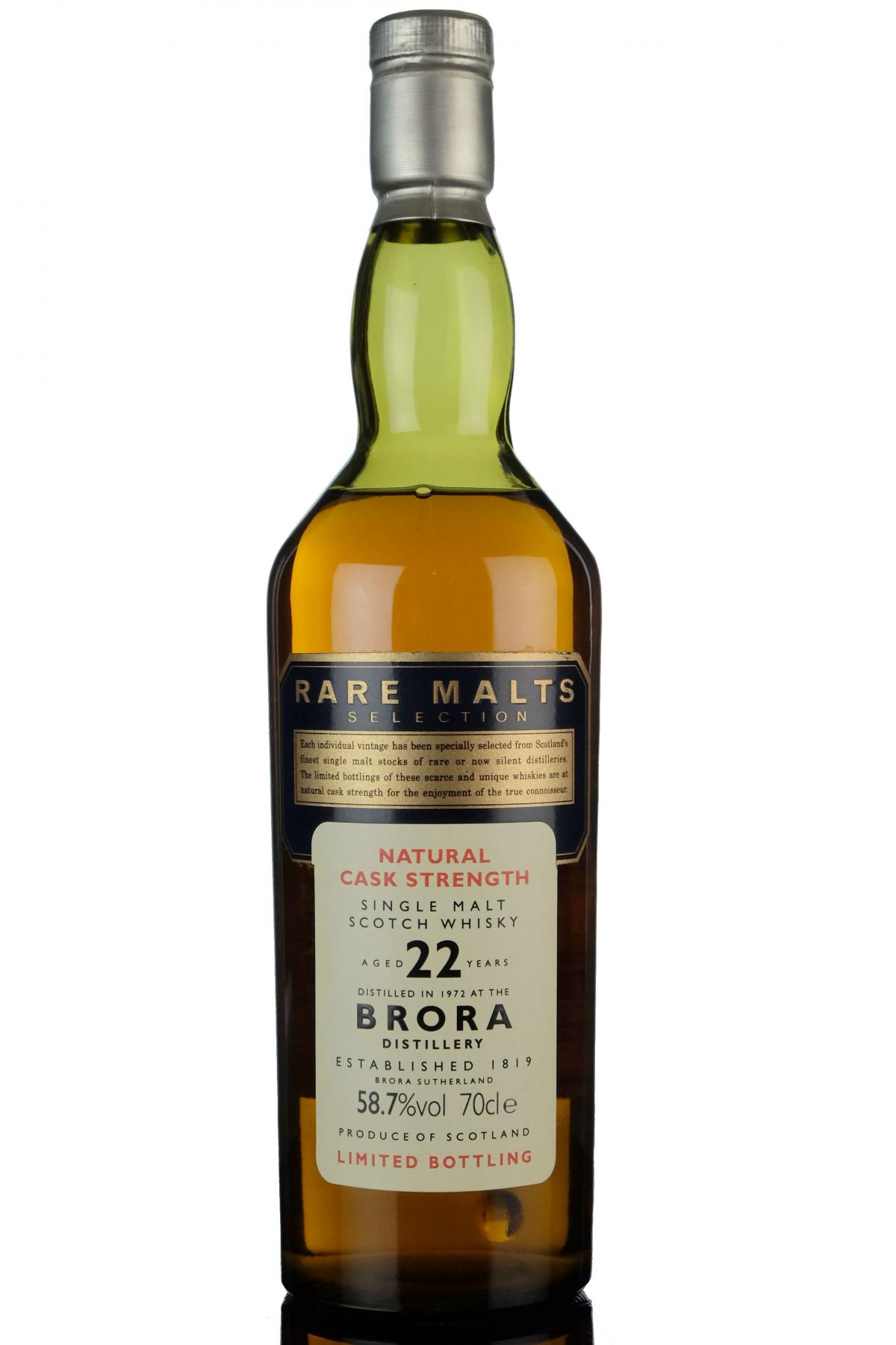 Brora 1972 - 22 Year Old - Rare Malts 58.7%