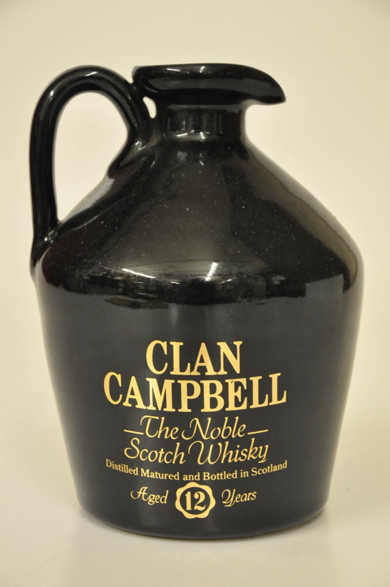 Clan Campbell 12 Year Old - Ceramic Decanter (South African B171)