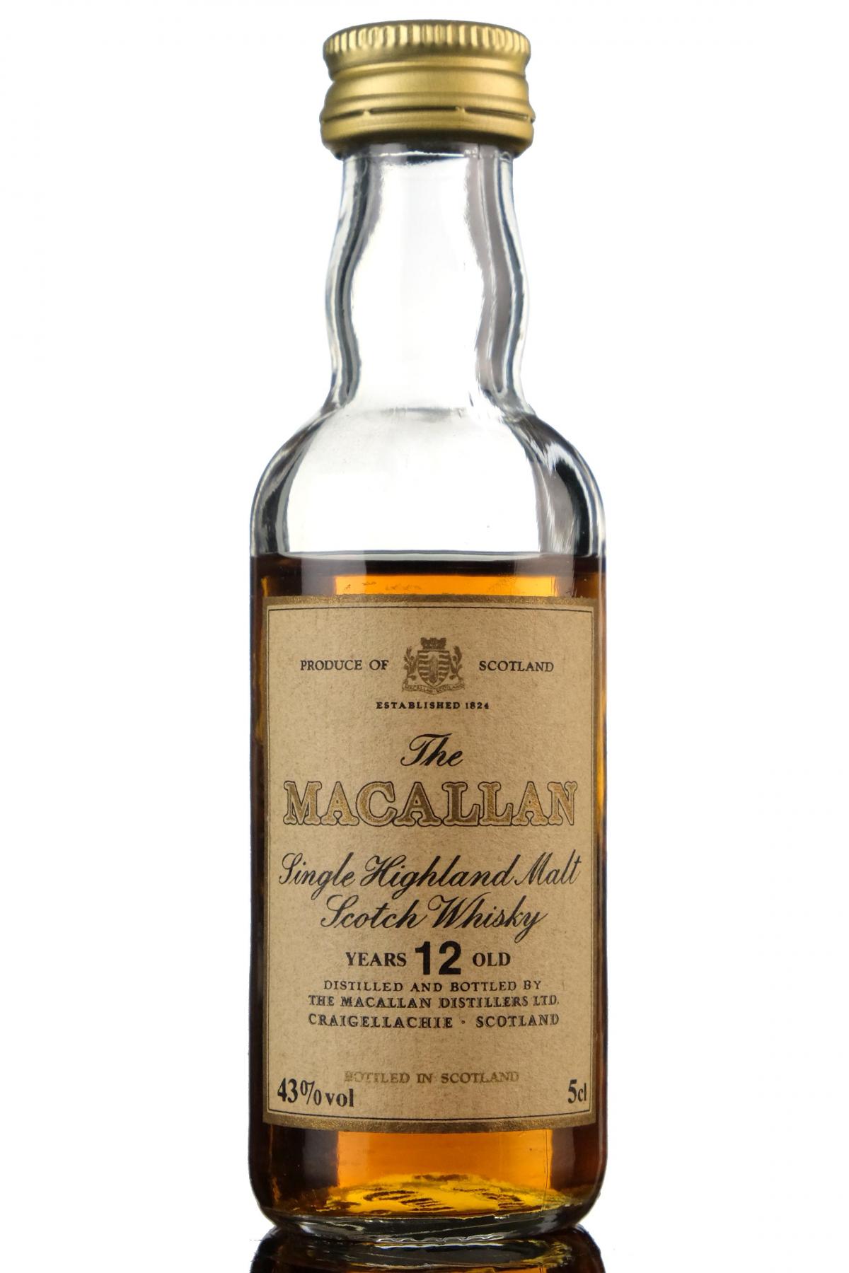 Macallan 12 Year Old Miniature