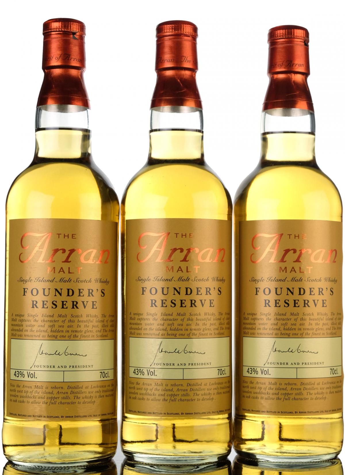 3 x Arran Founders Reserve