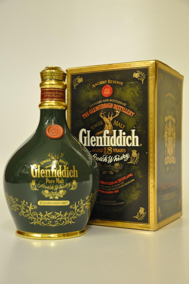 Glenfiddich 18 Year Old - Ancient Reserve - Green Ceramic - 1990s