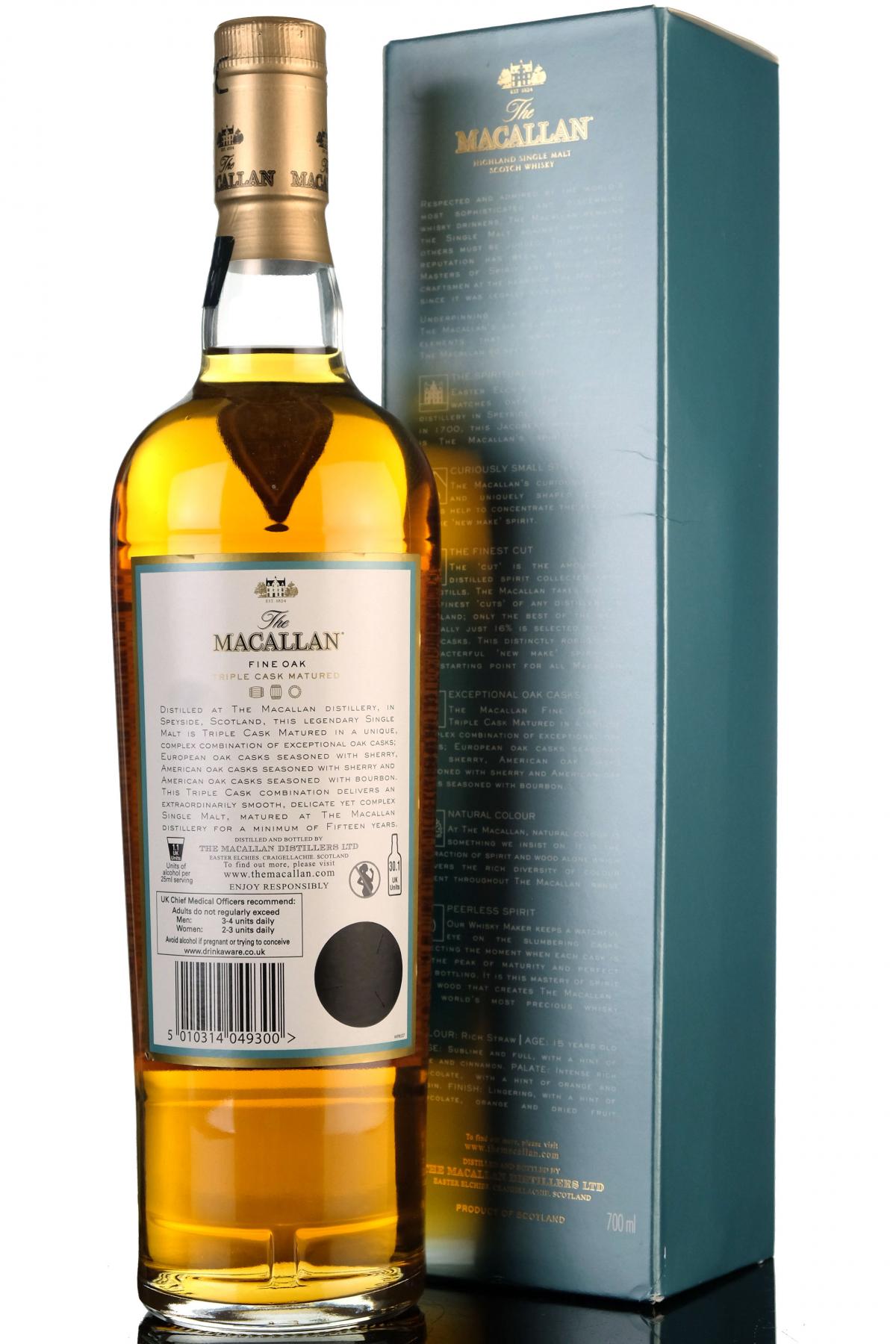 Macallan 15 Year Old - Fine Oak