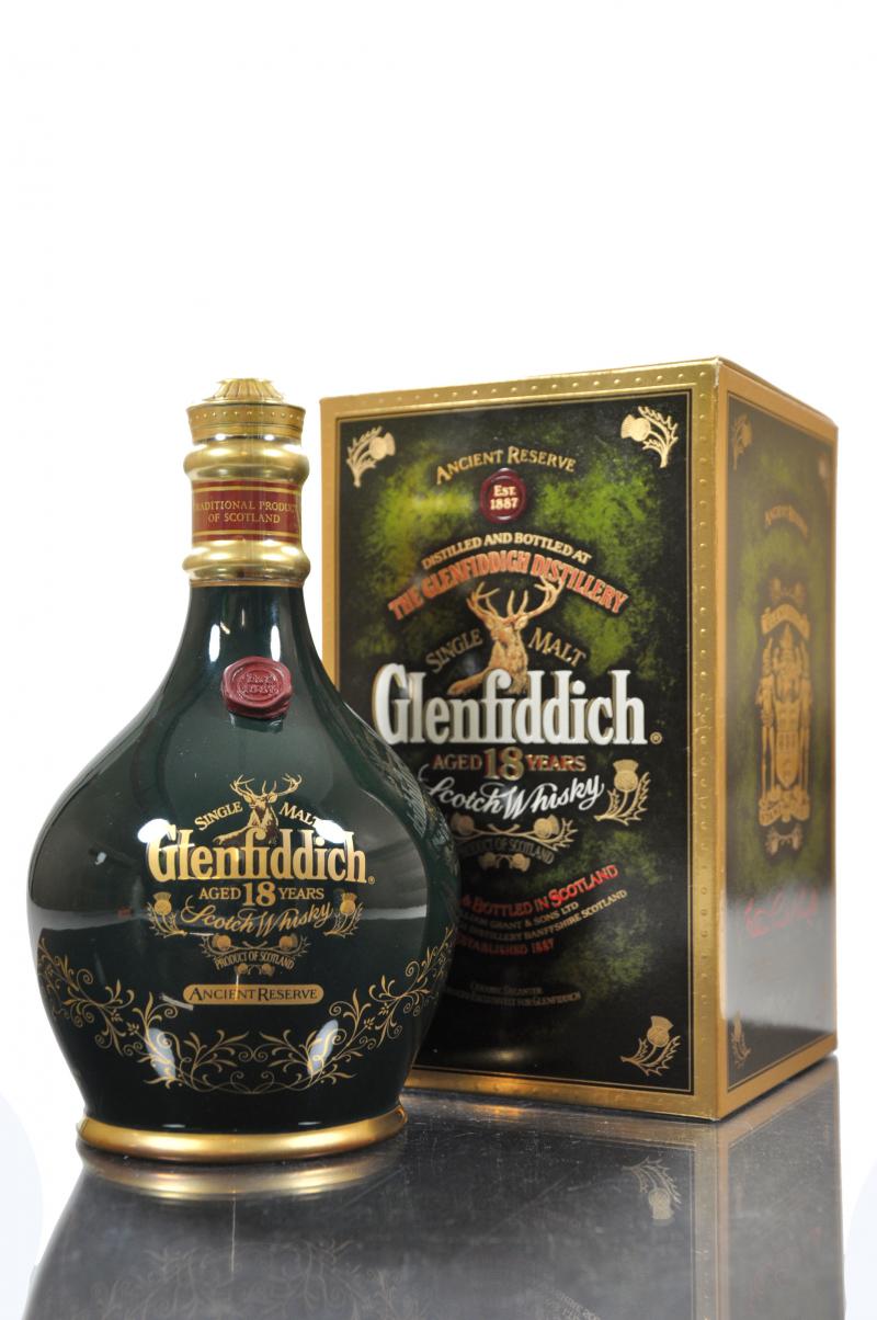 Glenfiddich 18 Year Old - Ancient Reserve - Green Ceramic - 1990s