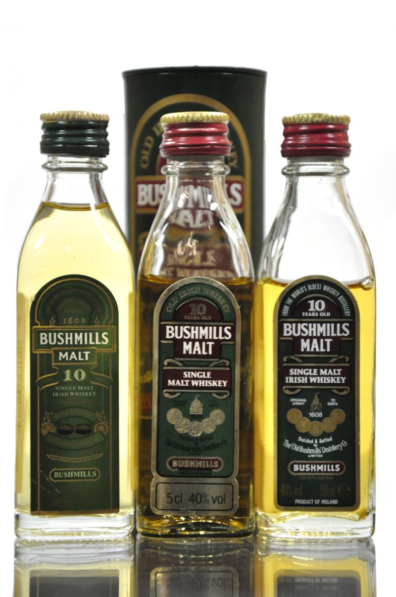3 x Bushmills Irish Whiskey Miniatures