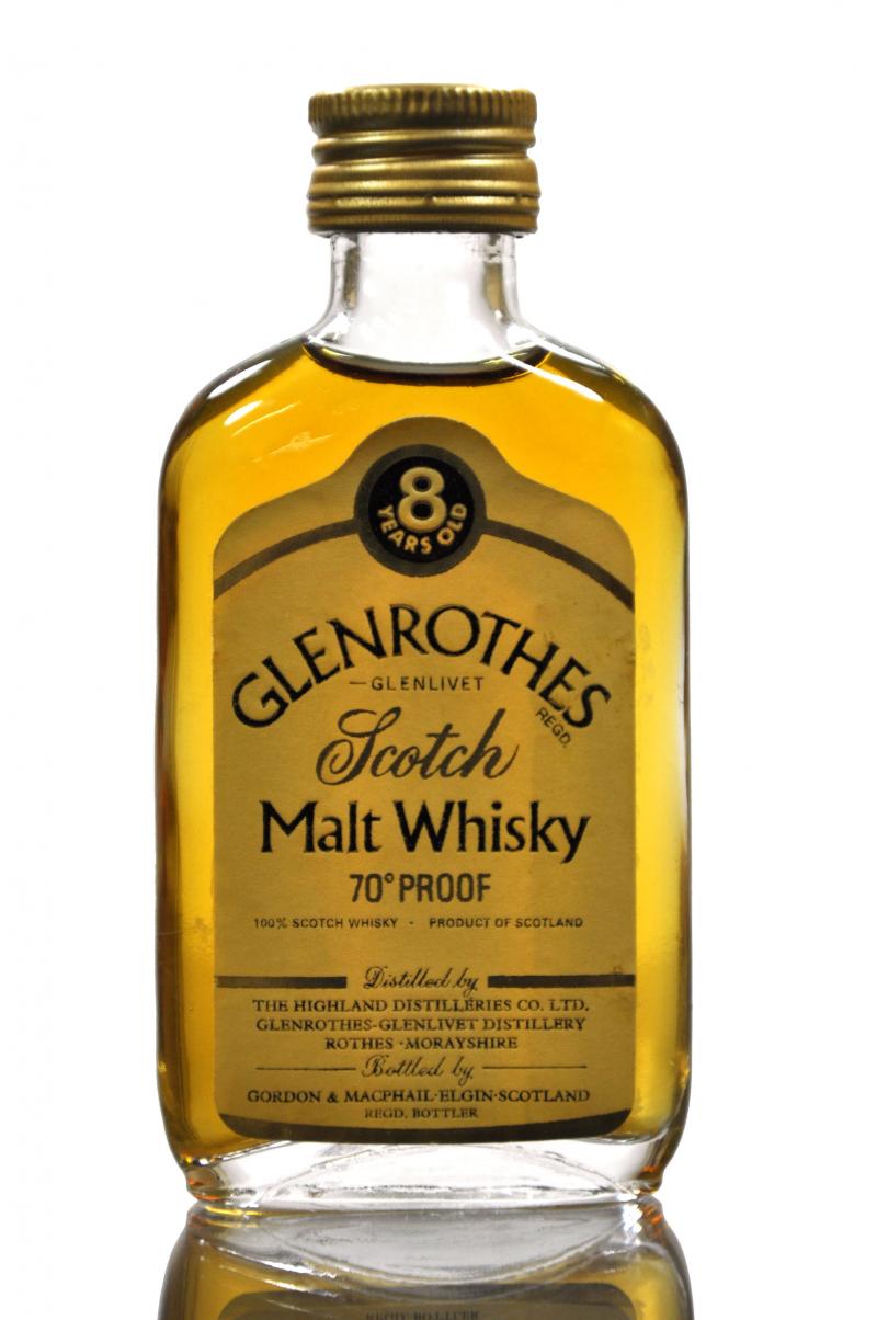 Glenrothes-Glenlivet 8 Year Old 70 Proof - Gordon & MacPhail Miniature