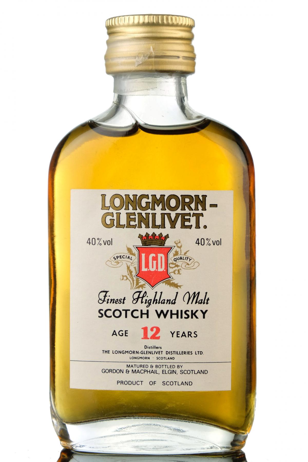 Longmorn-Glenlivet 12 Year Old - Gordon & MacPhail Miniature