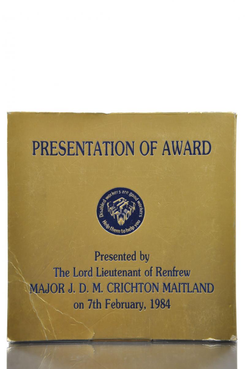 Presentation Of Award 1984 Miniatures