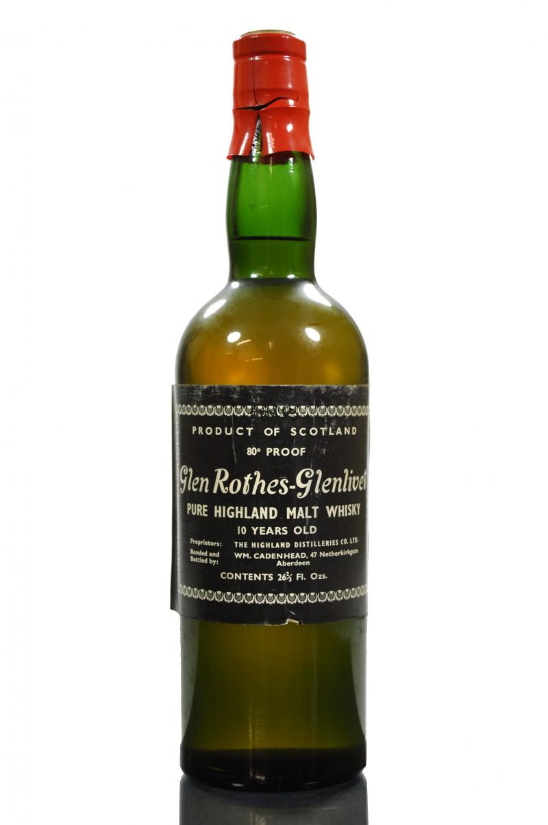 Glenrothes 10 Year Old - Cadenhead - Circa Early 1960s