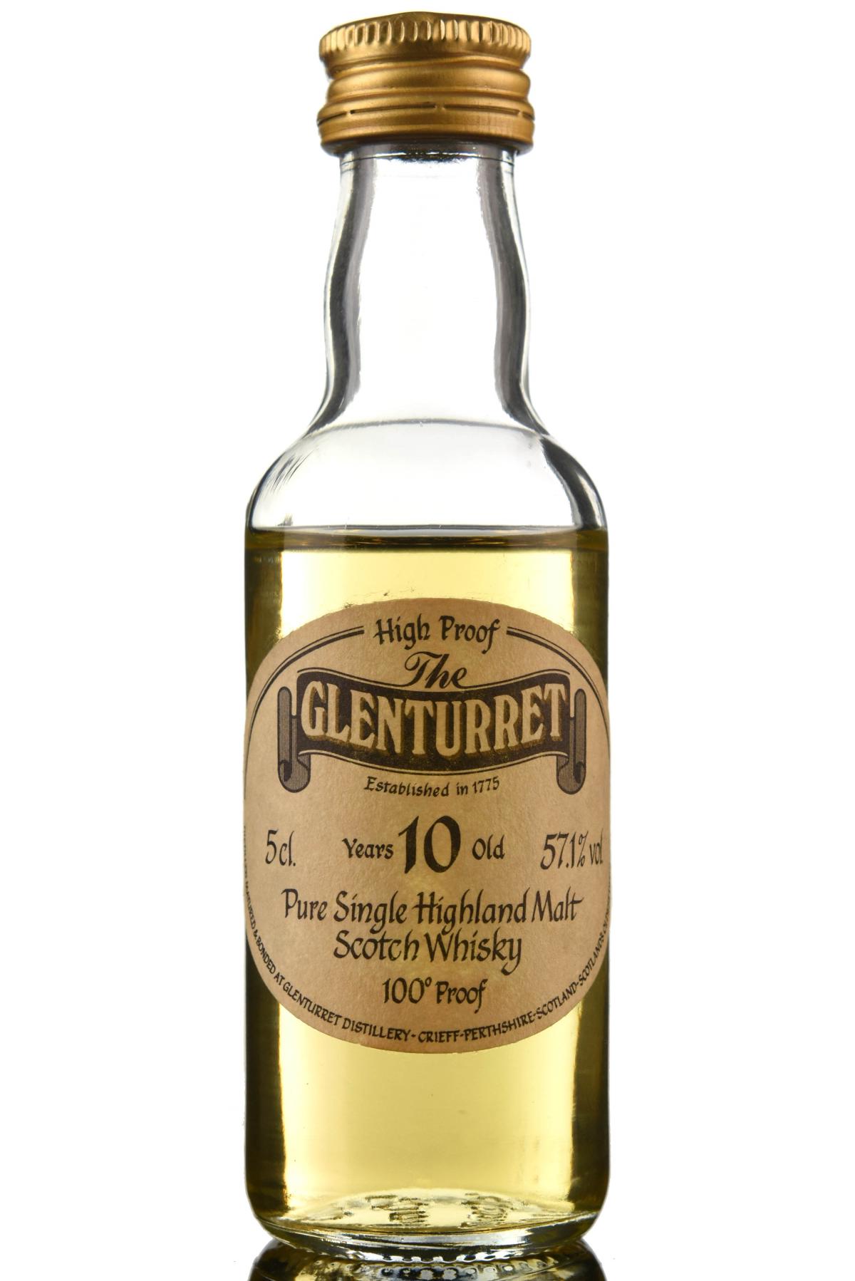 Glenturret 10 Year Old - 100 Proof Miniature