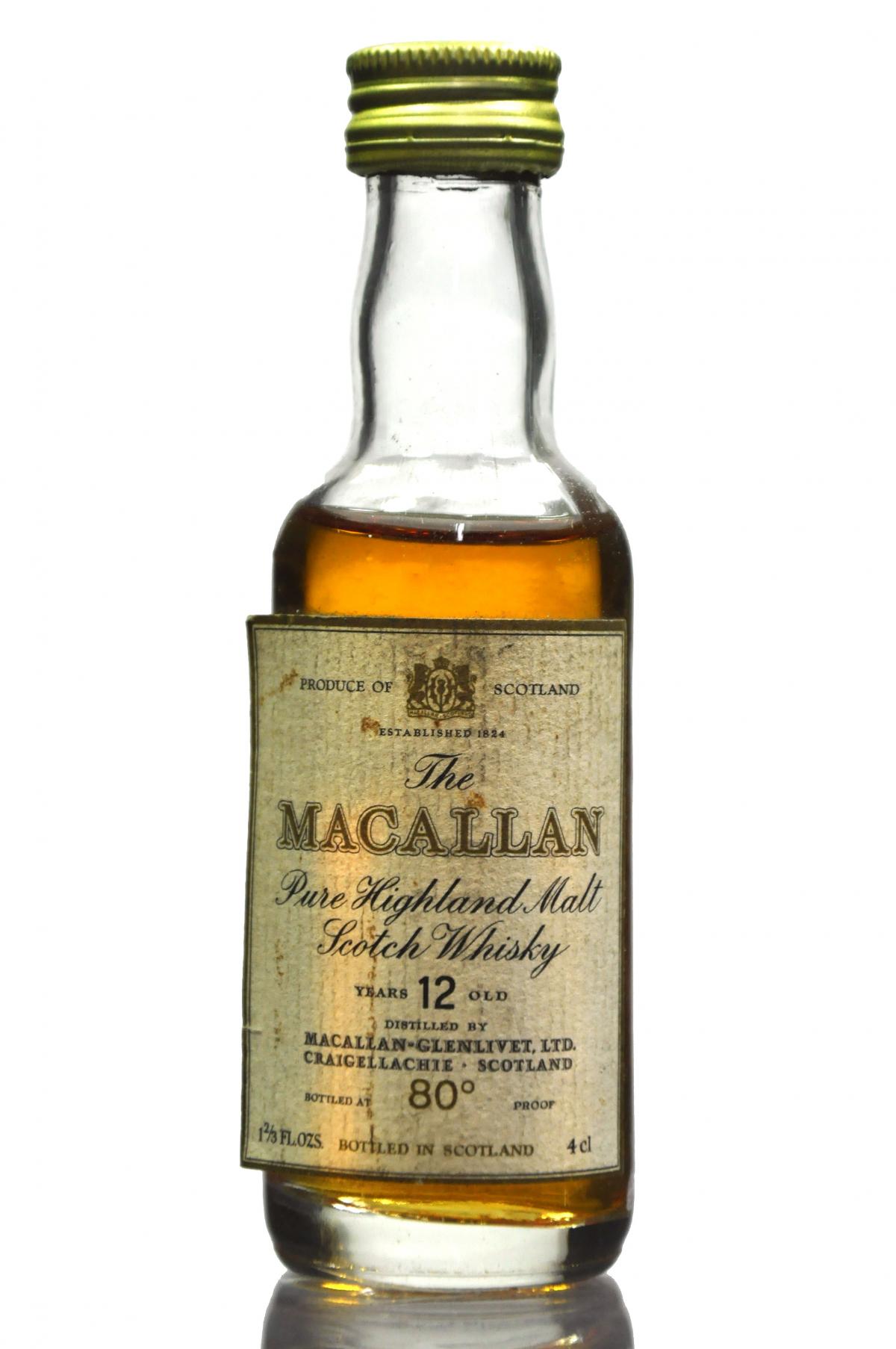 Macallan 12 Year Old Miniature