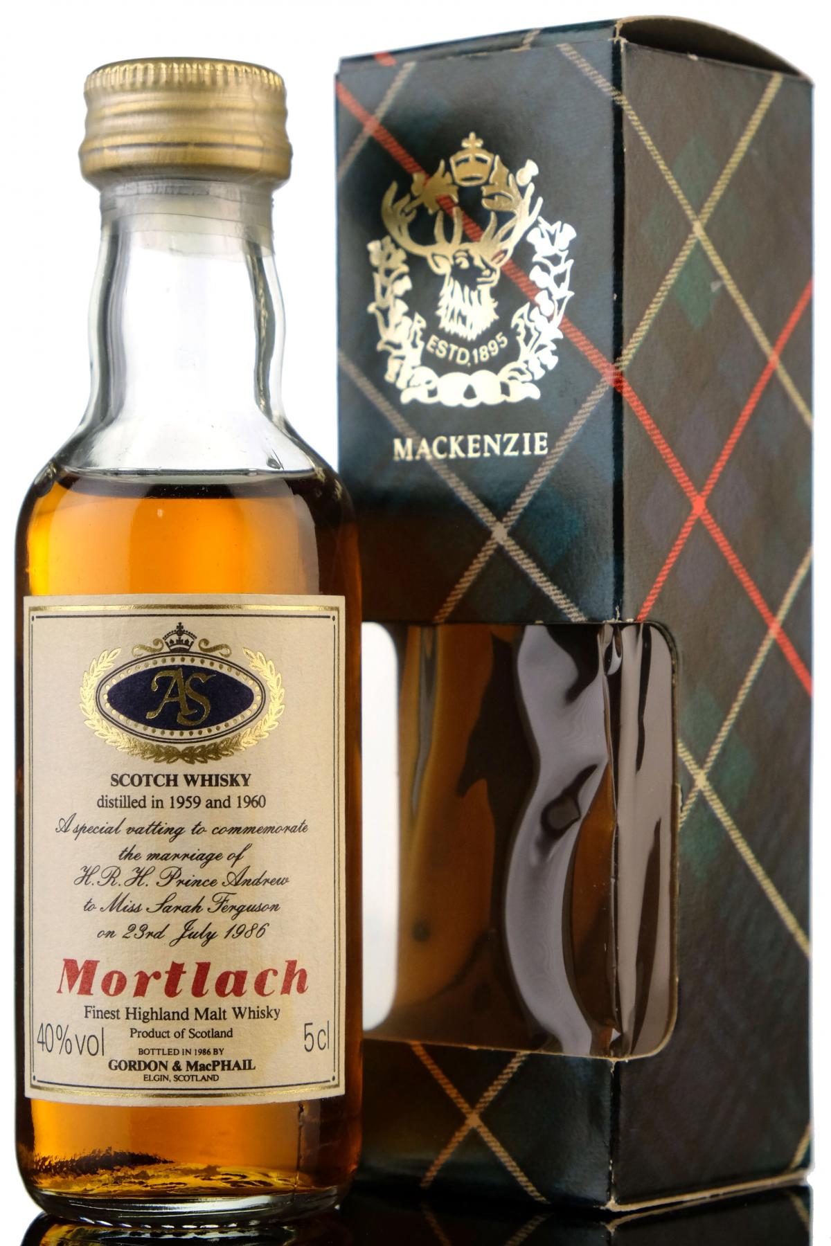 Mortlach Royal Marriage 1959 & 1960 - Gordon & MacPhail Miniature