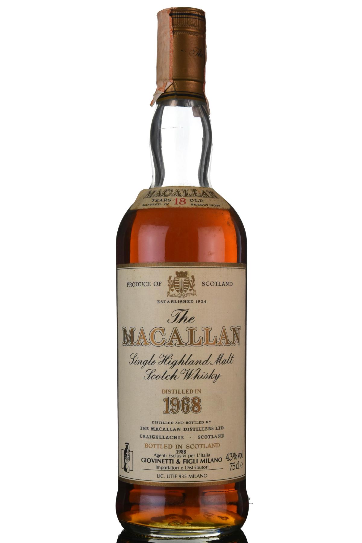 Macallan 1968-1988 - 18 Year Old