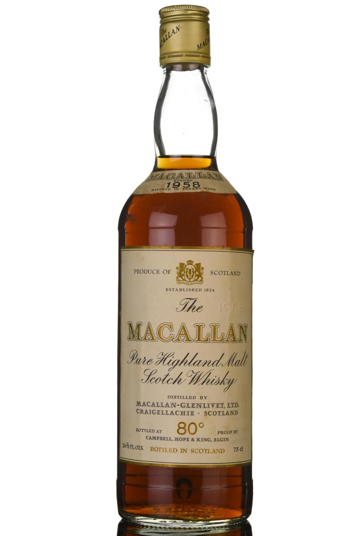 Macallan 1958 - Campbell Hope & King - 1970s