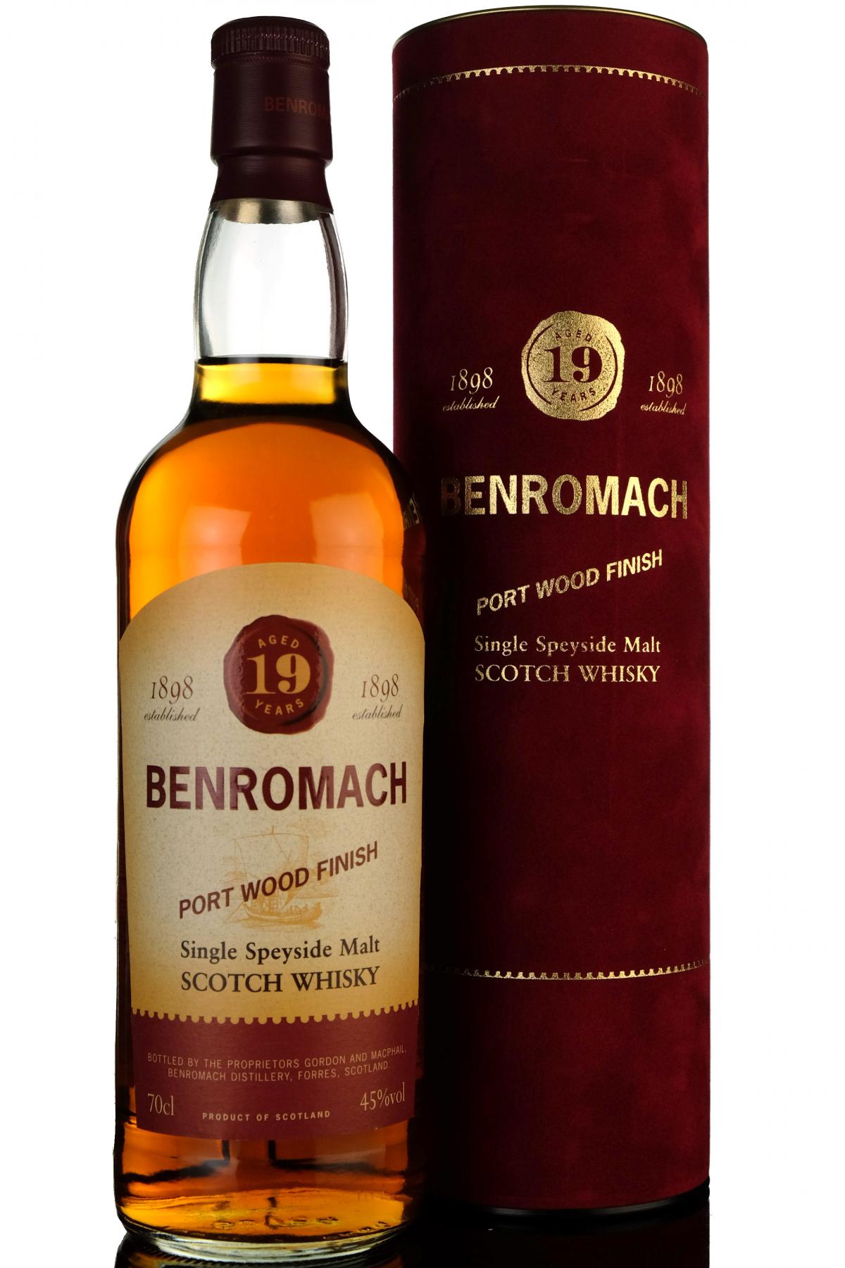 Benromach 19 Year Old - Port Wood