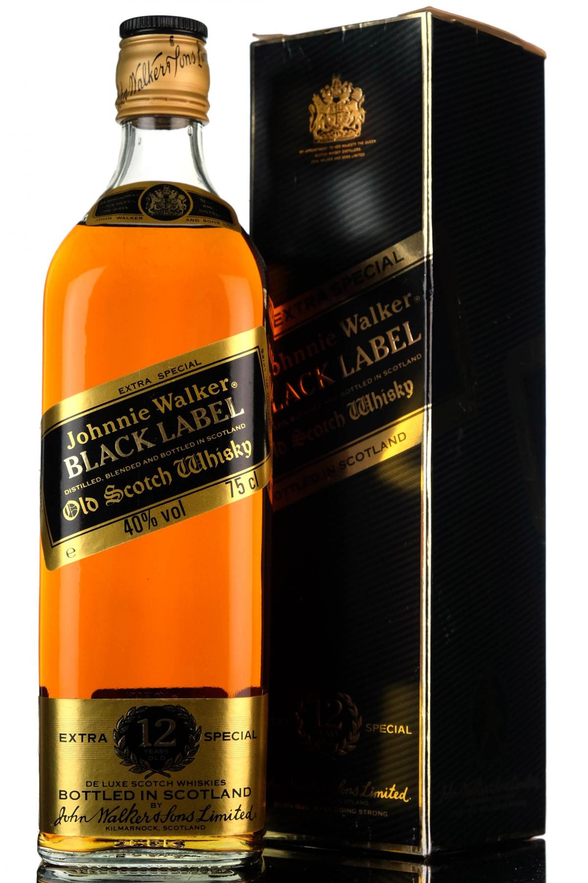 Johnnie Walker 12 Year Old - Black Label - Extra Special - 1980s