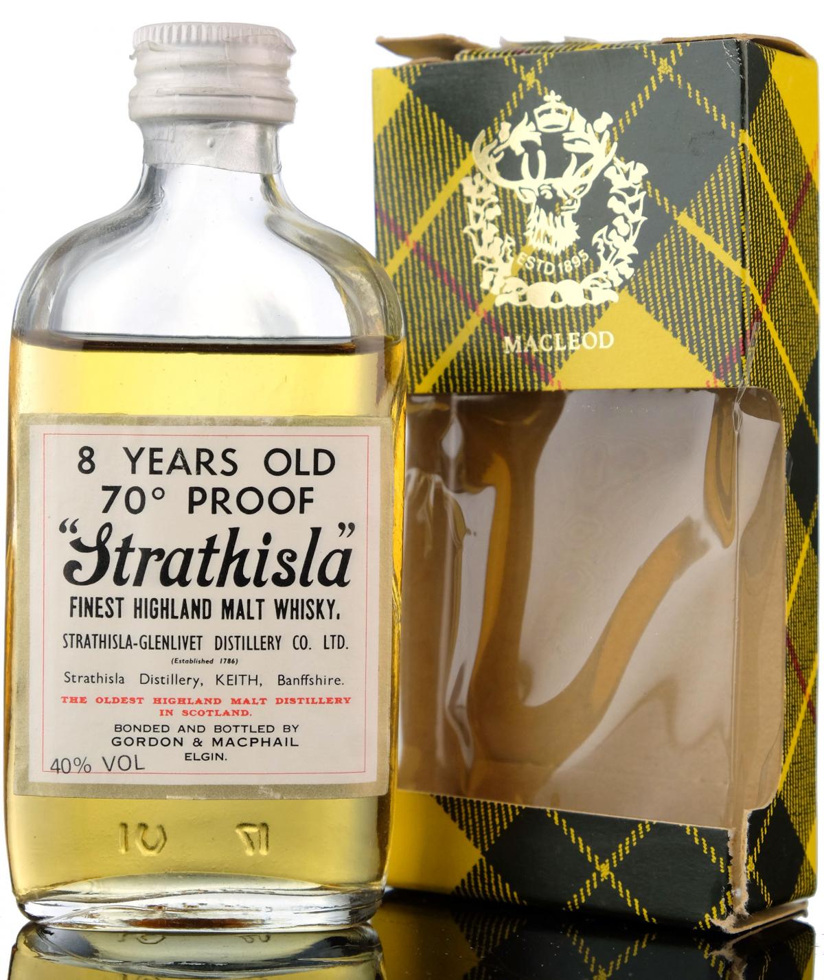 Strathisla 8 Year Old - 70 Proof - Gordon & MacPhail Miniature