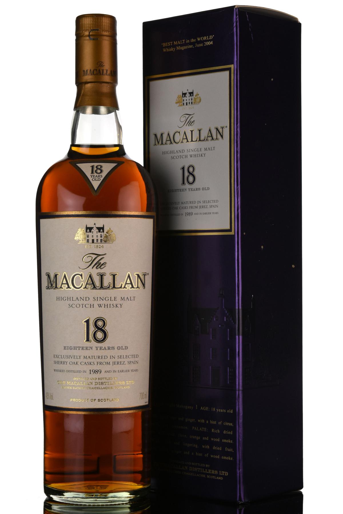 Macallan 1989 - 18 Year Old