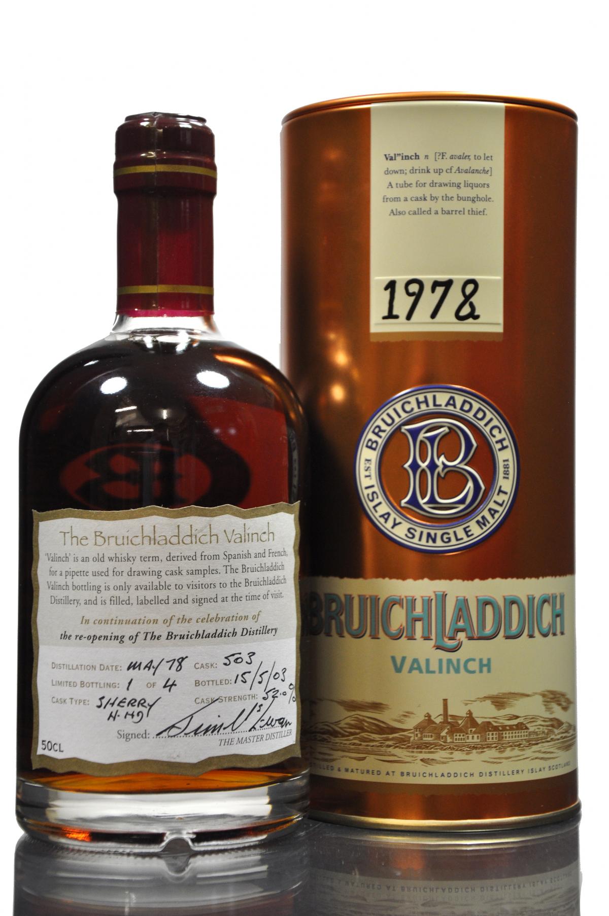 Bruichladdich 1978 - Valinch - 1 Of 4