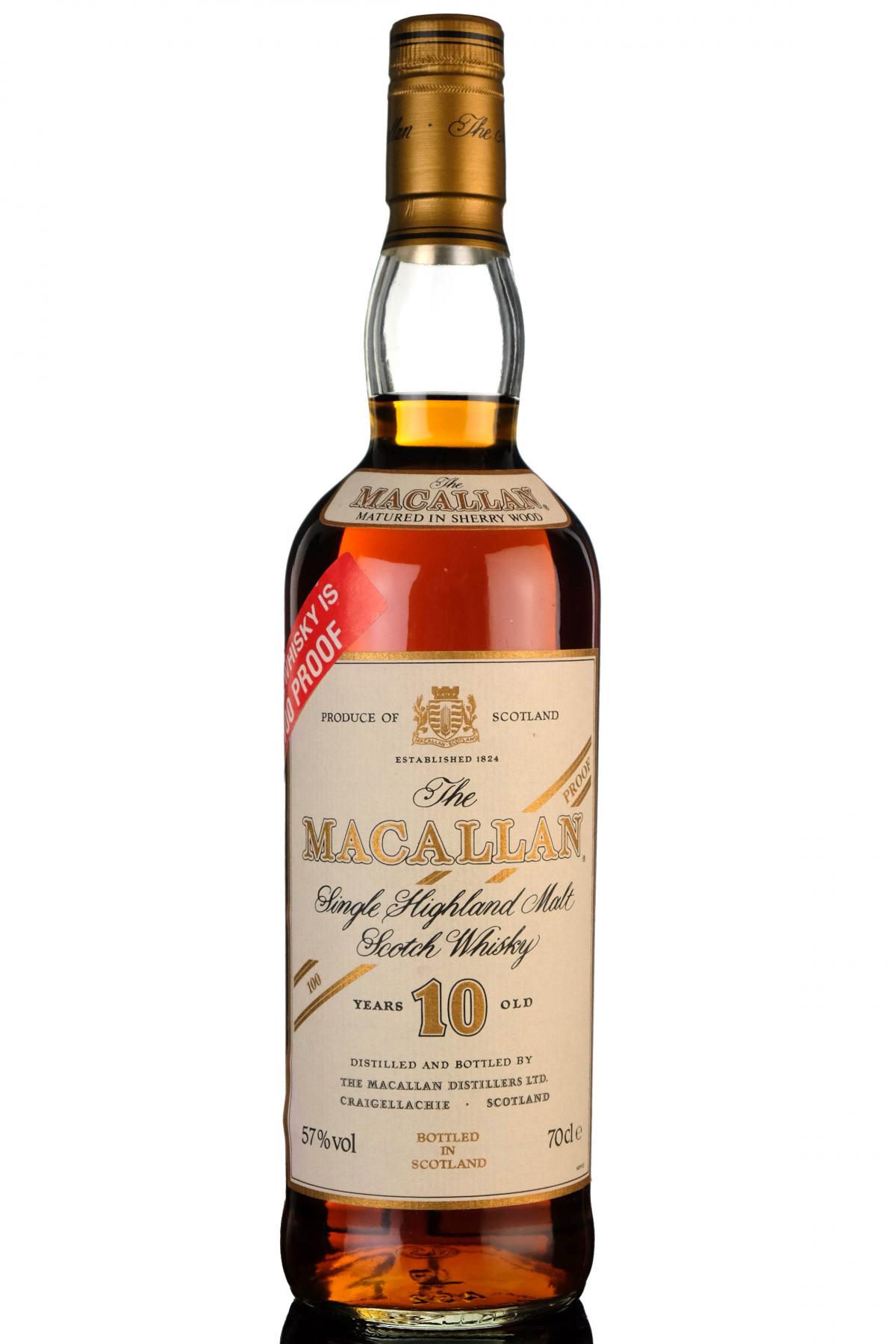 Macallan 10 Year Old - 100 Proof - 1990s
