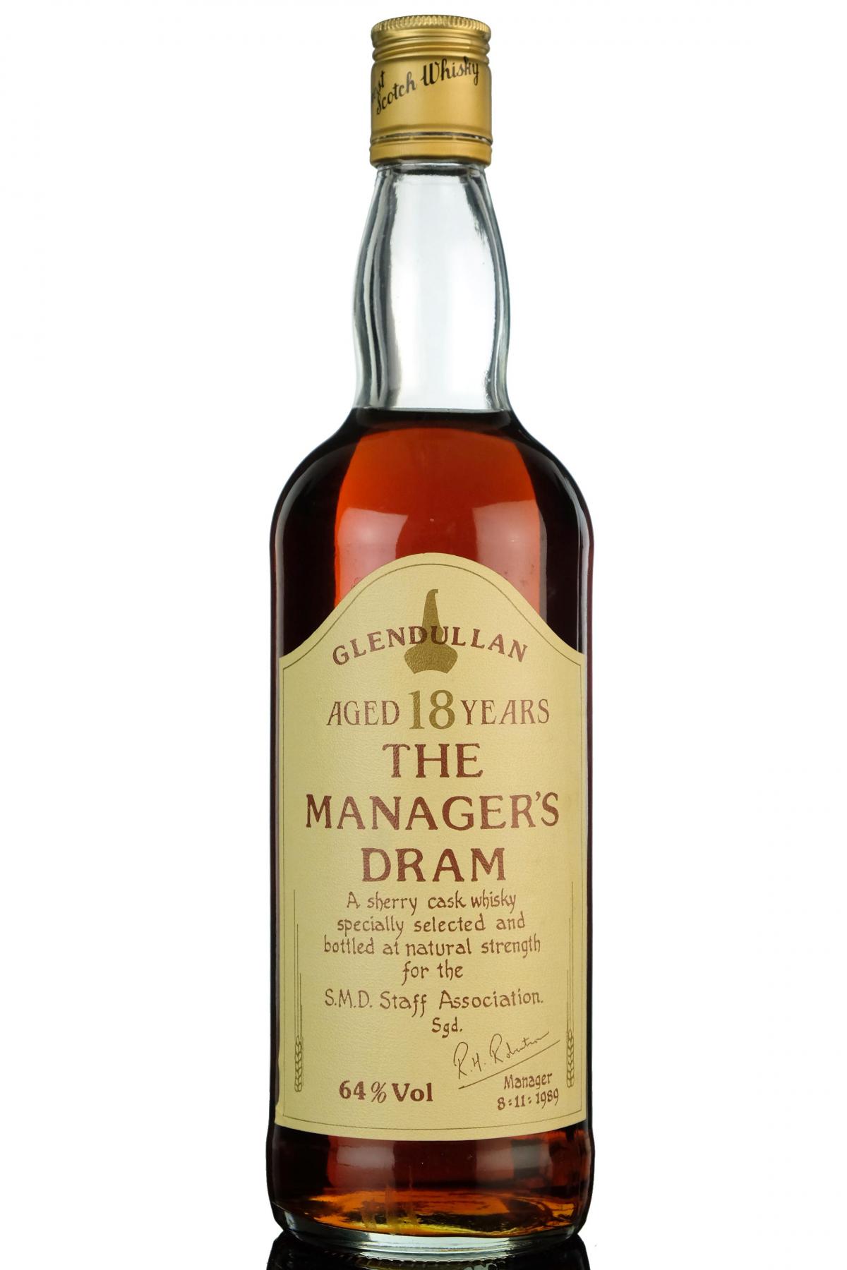 Glendullan 18 Year Old - Managers Dram 1989