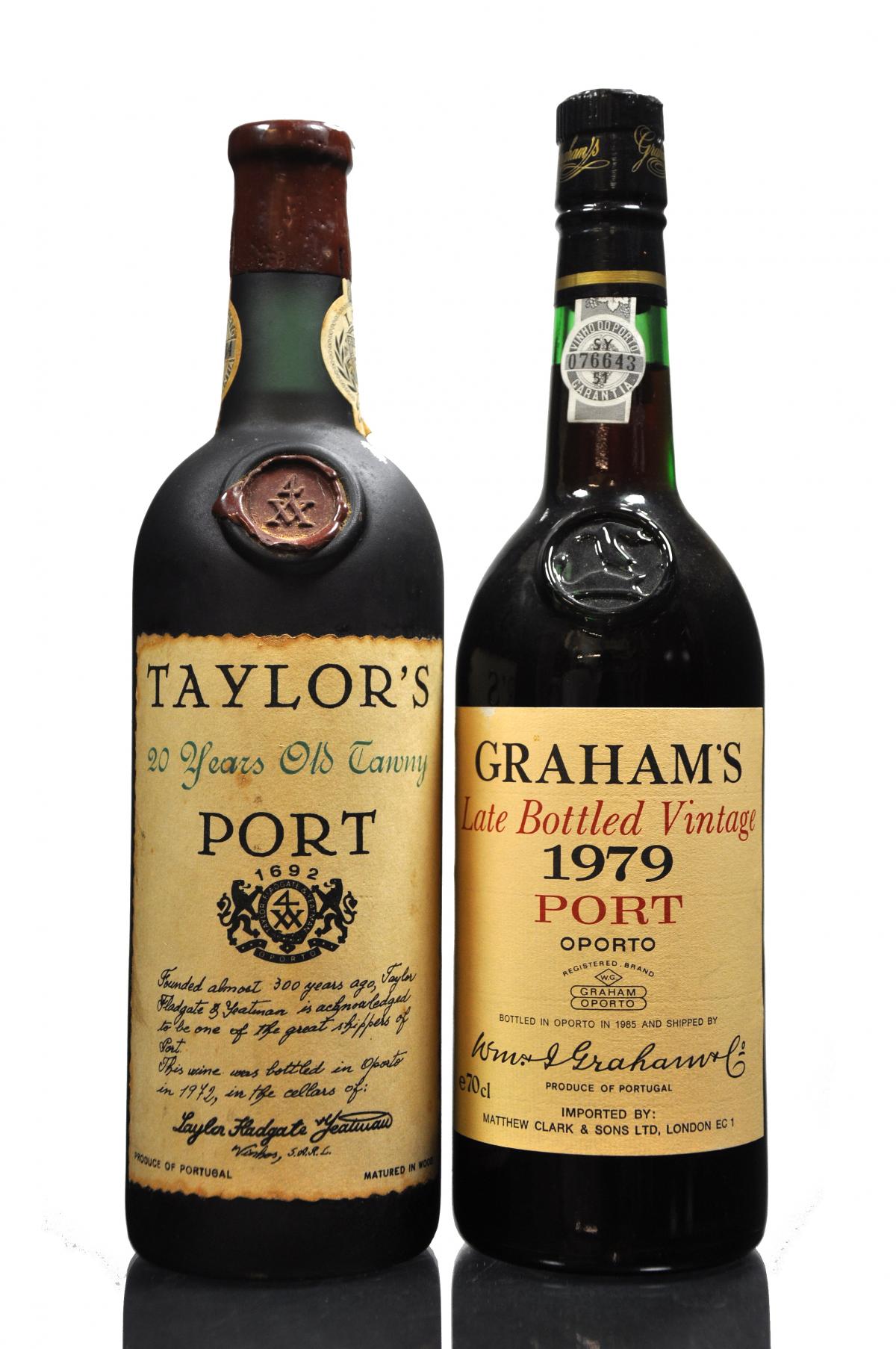 Taylors 20 Year Old Bottled 1972 - Grahams 1979 LBV Port