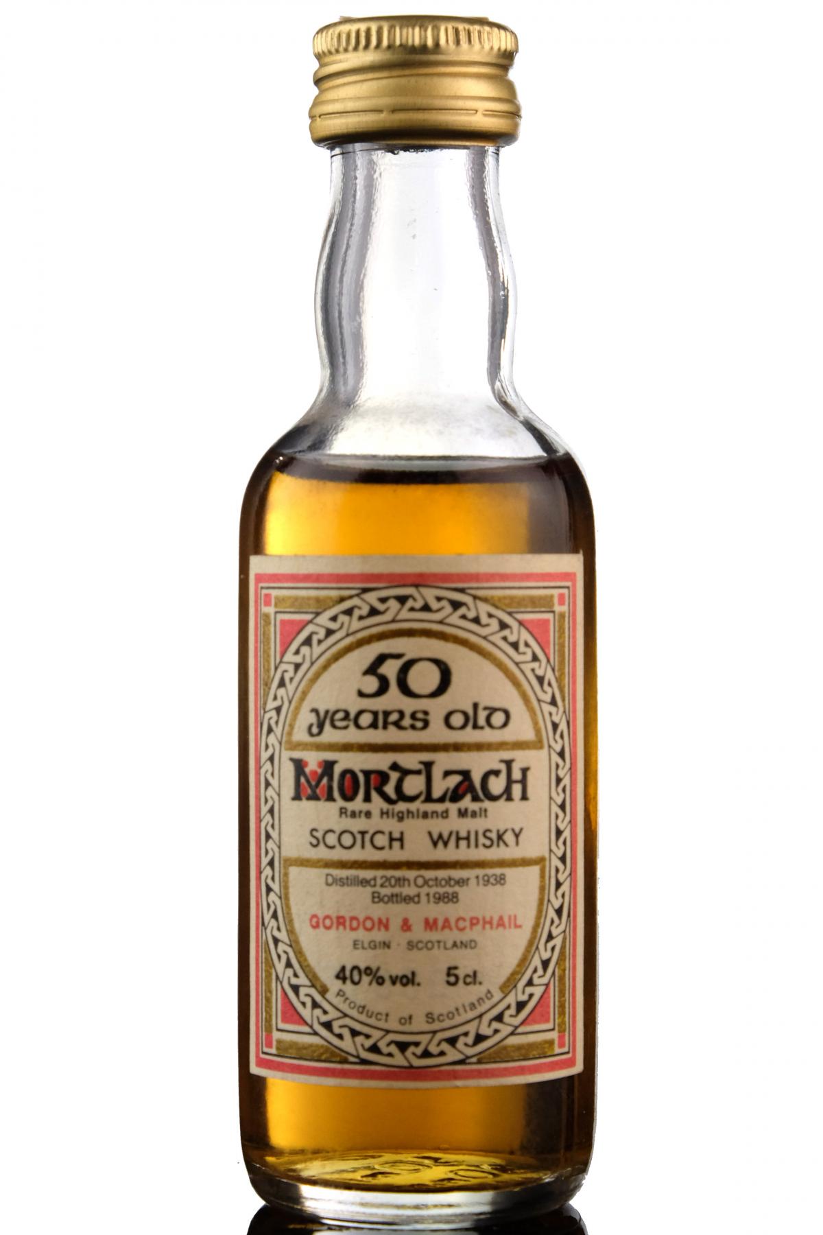 Mortlach 1938-1988 - 50 Year Old - Gordon & MacPhail Miniature