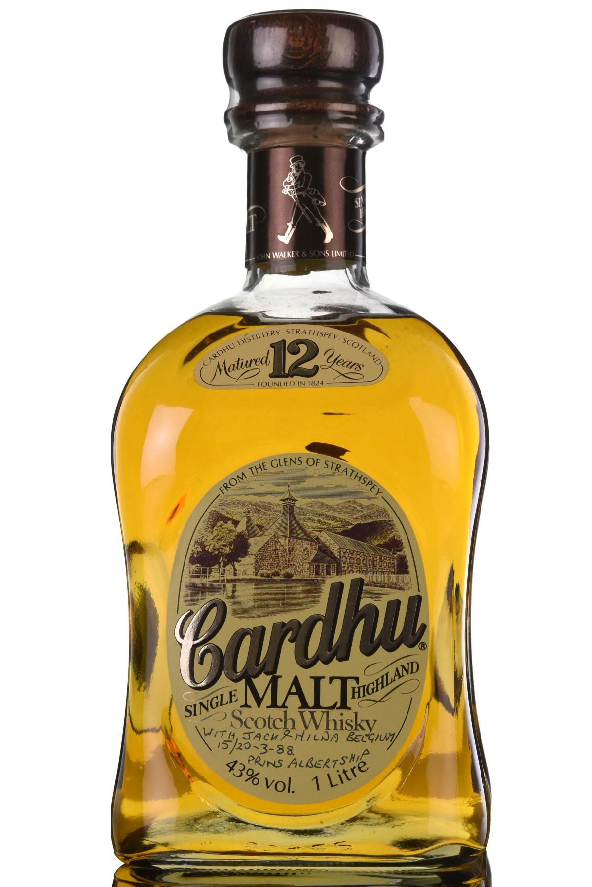 Cardhu 12 Year Old - 1980s - 1 Litre