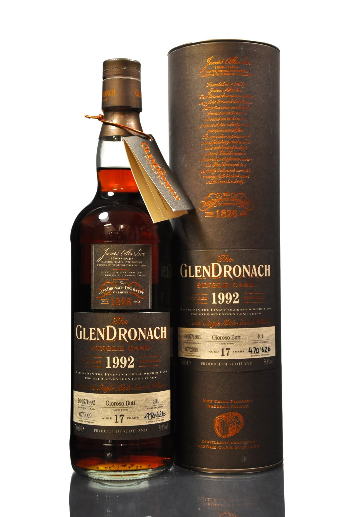 Glendronach 1992-2009 - 17 Year Old - Single Cask 401 - UK