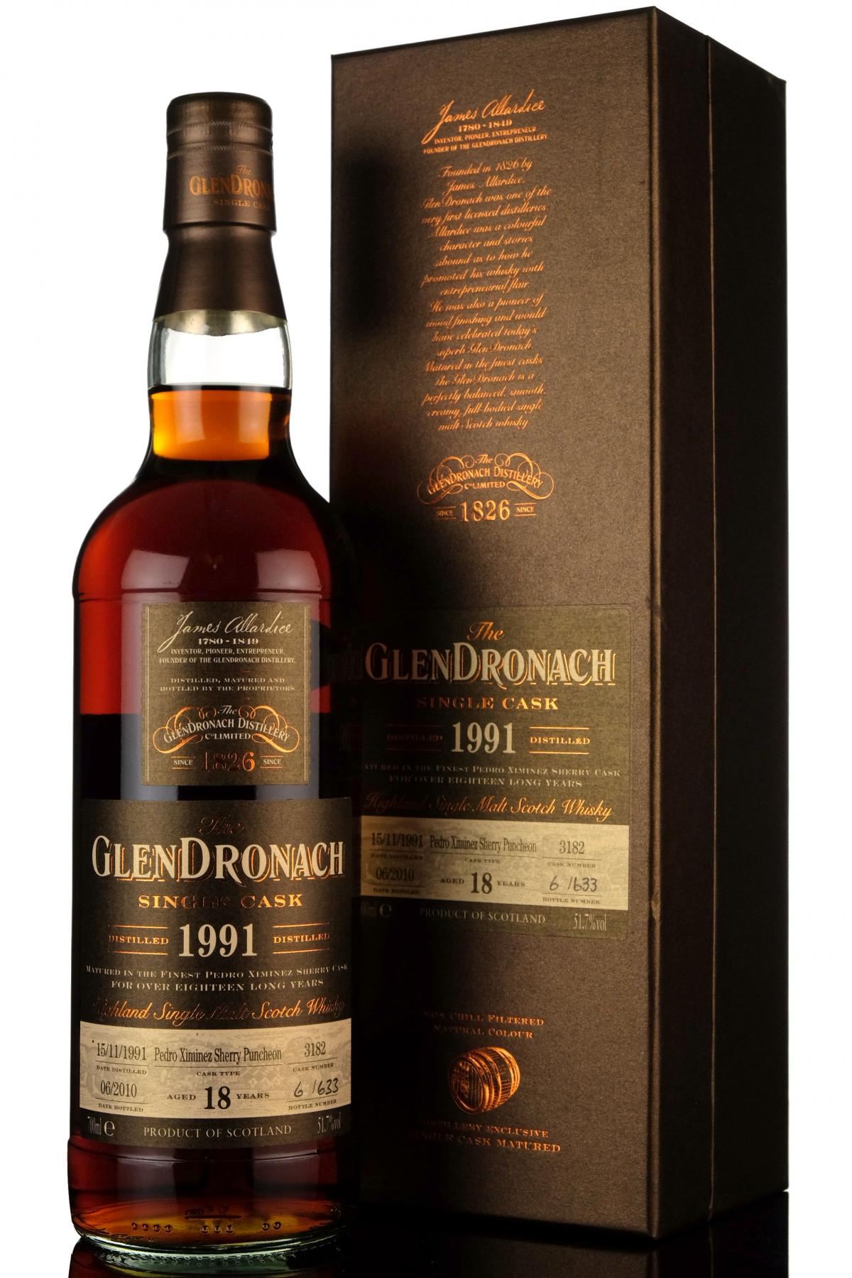Glendronach 1991-2010 - 18 Year Old - Single Cask 3182 - Batch 2